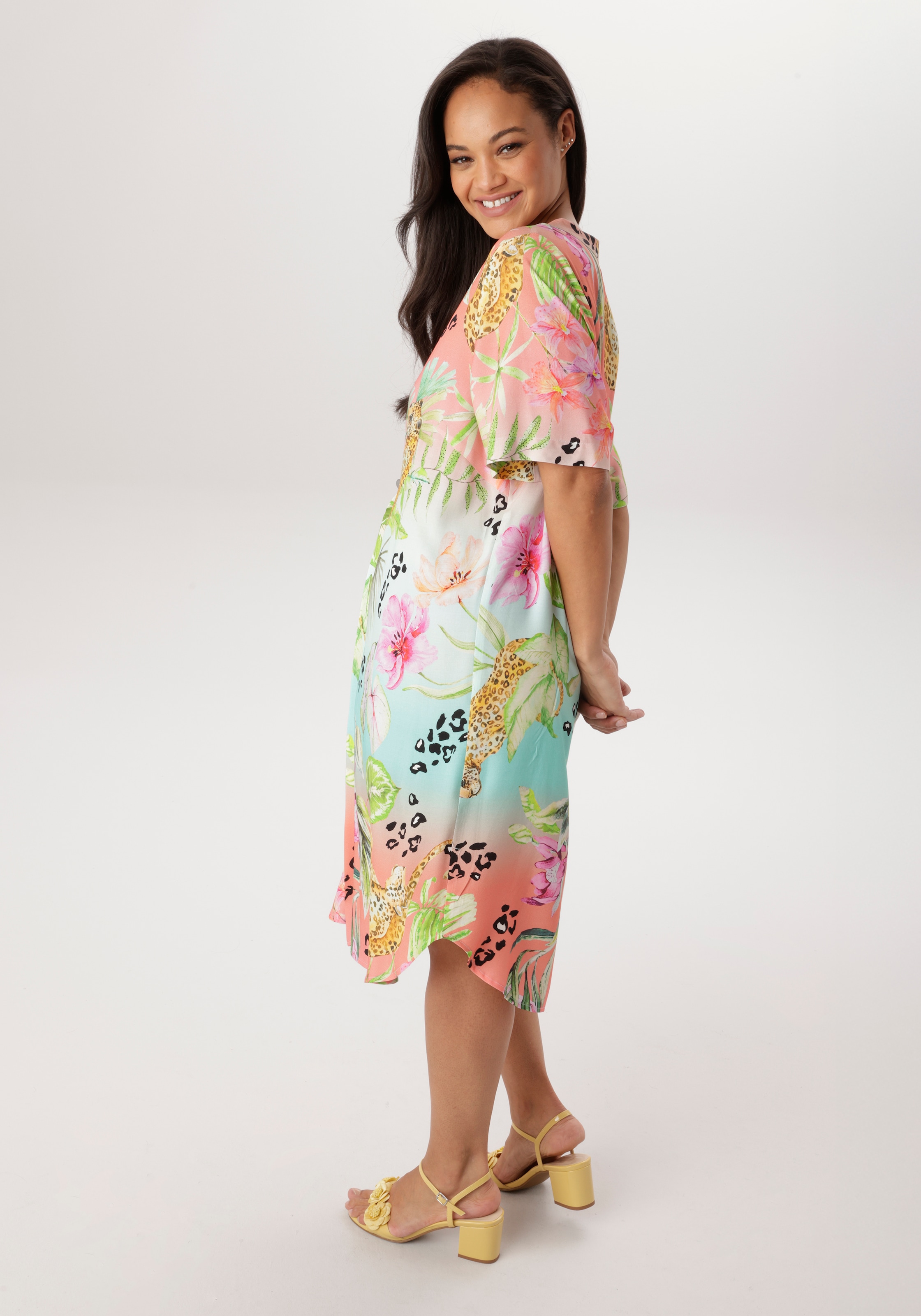 Aniston PLUS Robe chemisier mit farbenfroher Print - NEUE KOLLEKTION