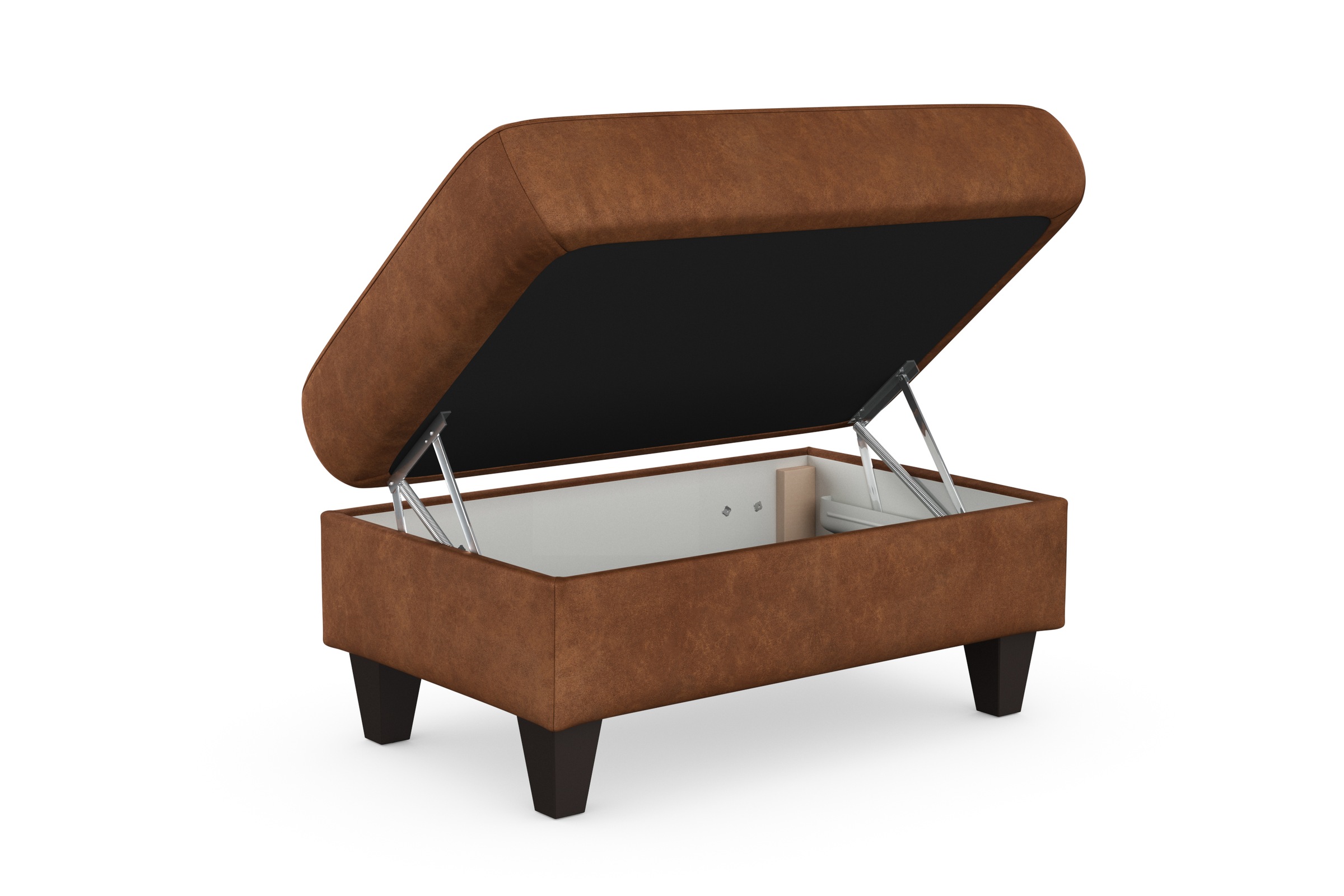 sit&more Stauraumhocker »Farö«, mit Stauraum und Federkern und wengefarbenen Füssen