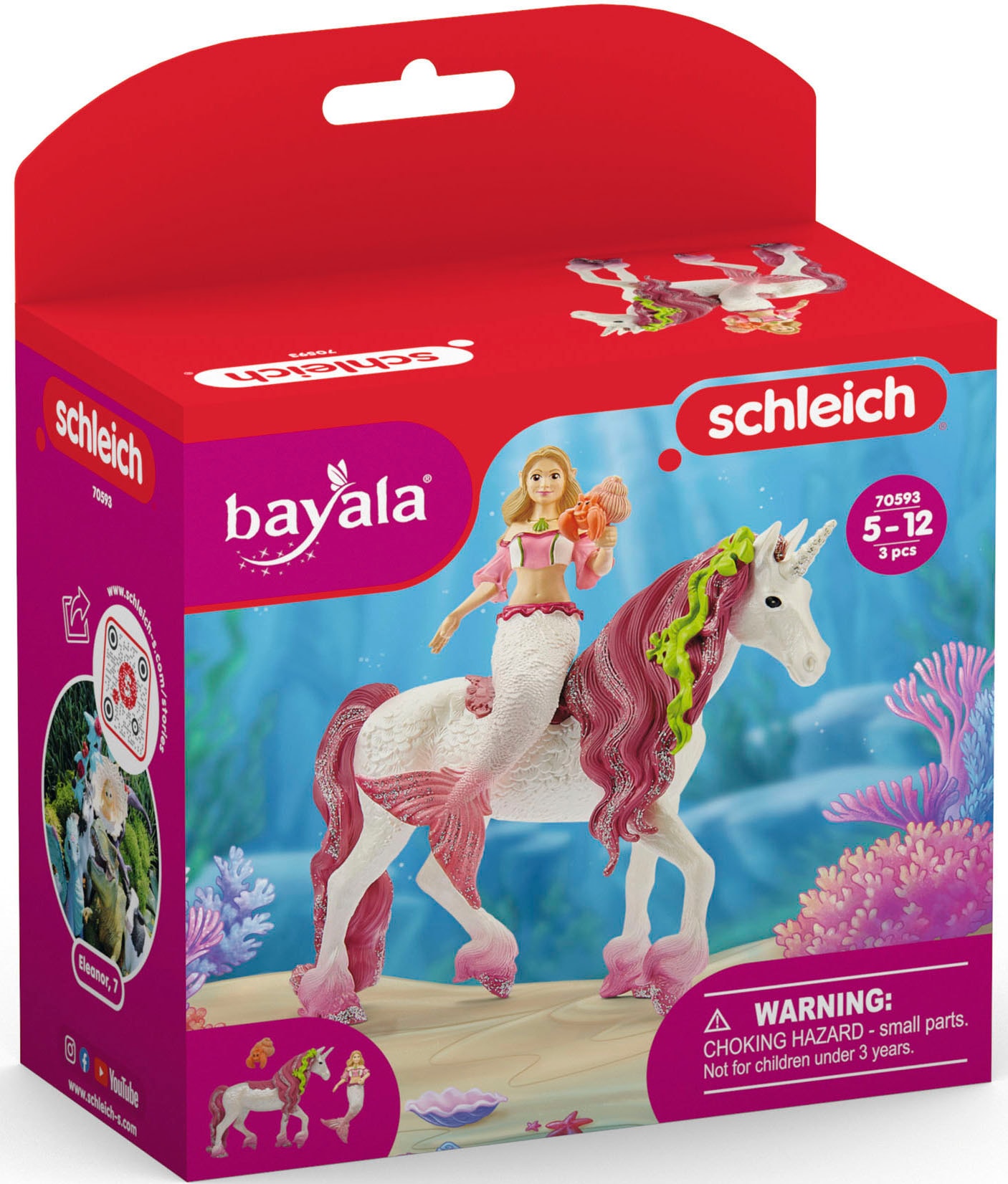 Schleich® Spielfigur »BAYALA®, Meerjungfrau-Feya auf Unterwassereinhorn (70593)«