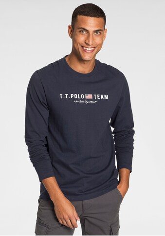 TOM TAILOR Polo Team Langarmshirt, mit Logoschriftzug kaufen