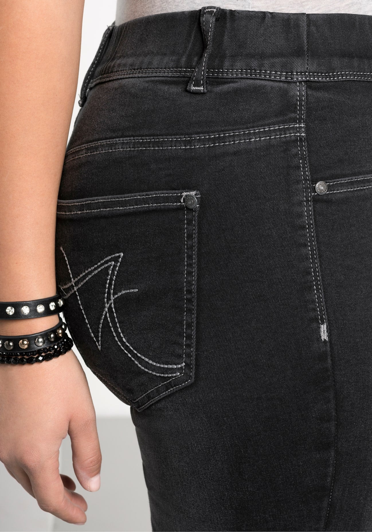 Sheego Jeansleggings, (1 tlg.)
