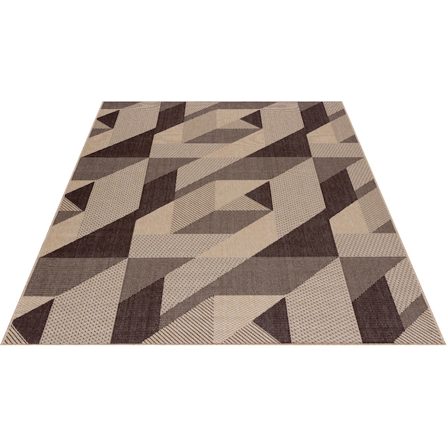 Home affaire Teppich »Borfin«, rechteckig, mit geometrischem Muster,  schmutzabweisend, In- und Outdoor geeignet à bas prix