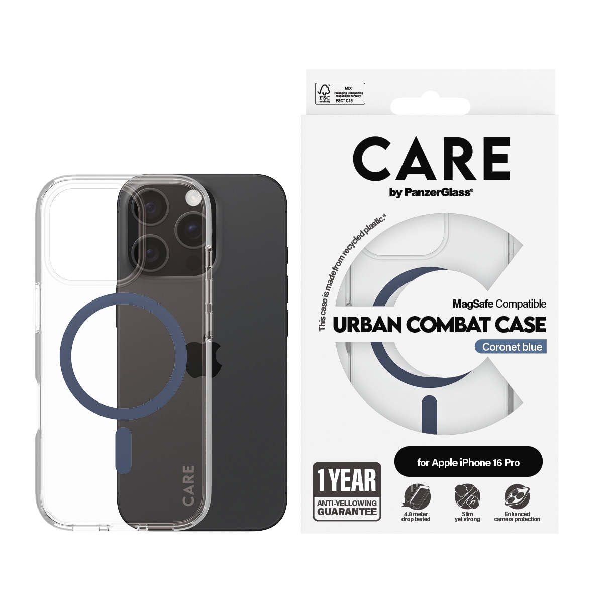 Image of CARE by PanzerGlass Handyhülle "Urban Combat Case für Apple iPhone 16 Pro" Smartphones Backcover, Schutzhülle, Handyschutzhülle, Case, Schutzcase, stossfest
