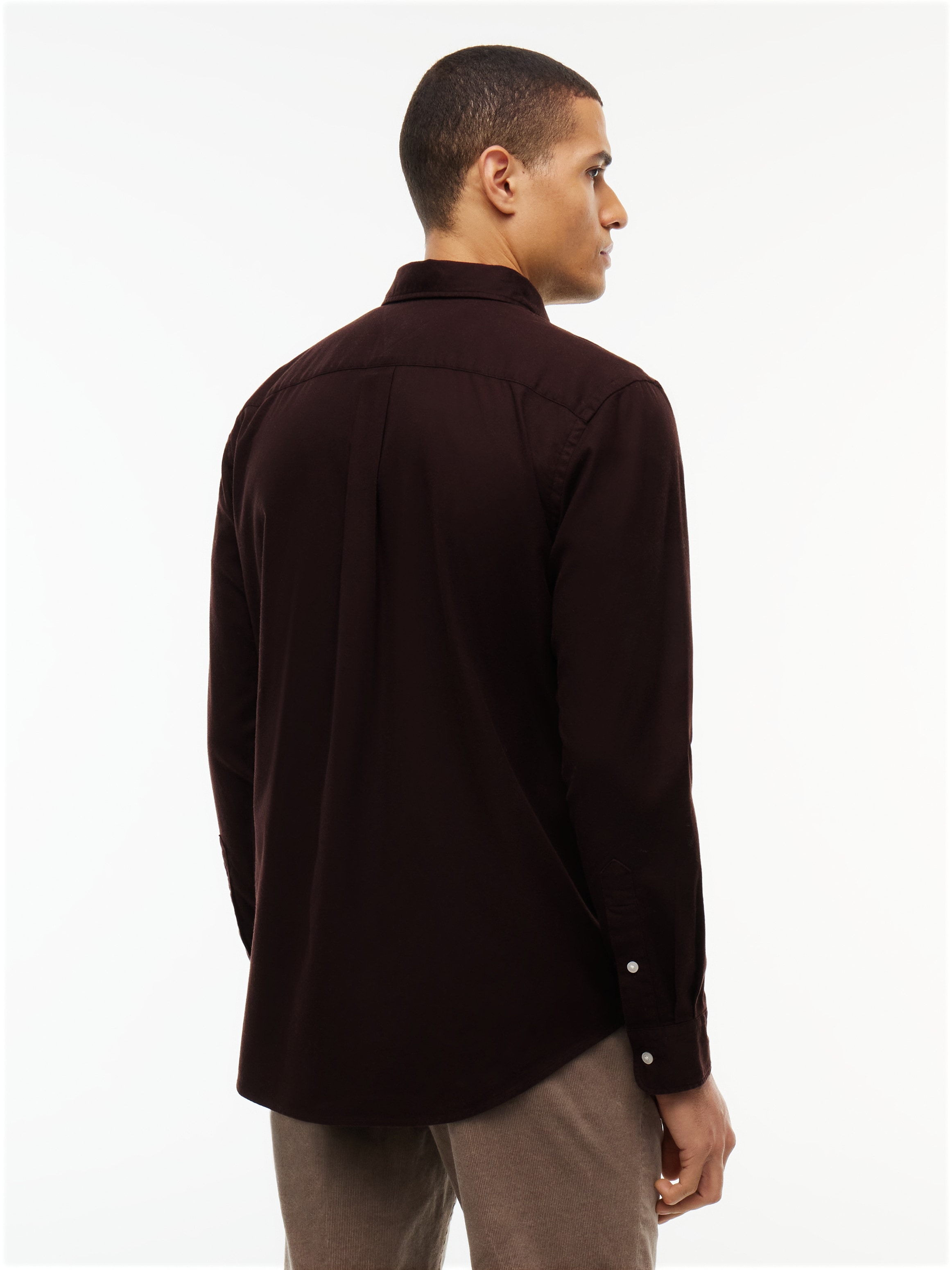 Tommy Hilfiger Chemise à manches longues »FLEX FLANNEL SOLID SHIRT« Flanelle douce Regular Fit