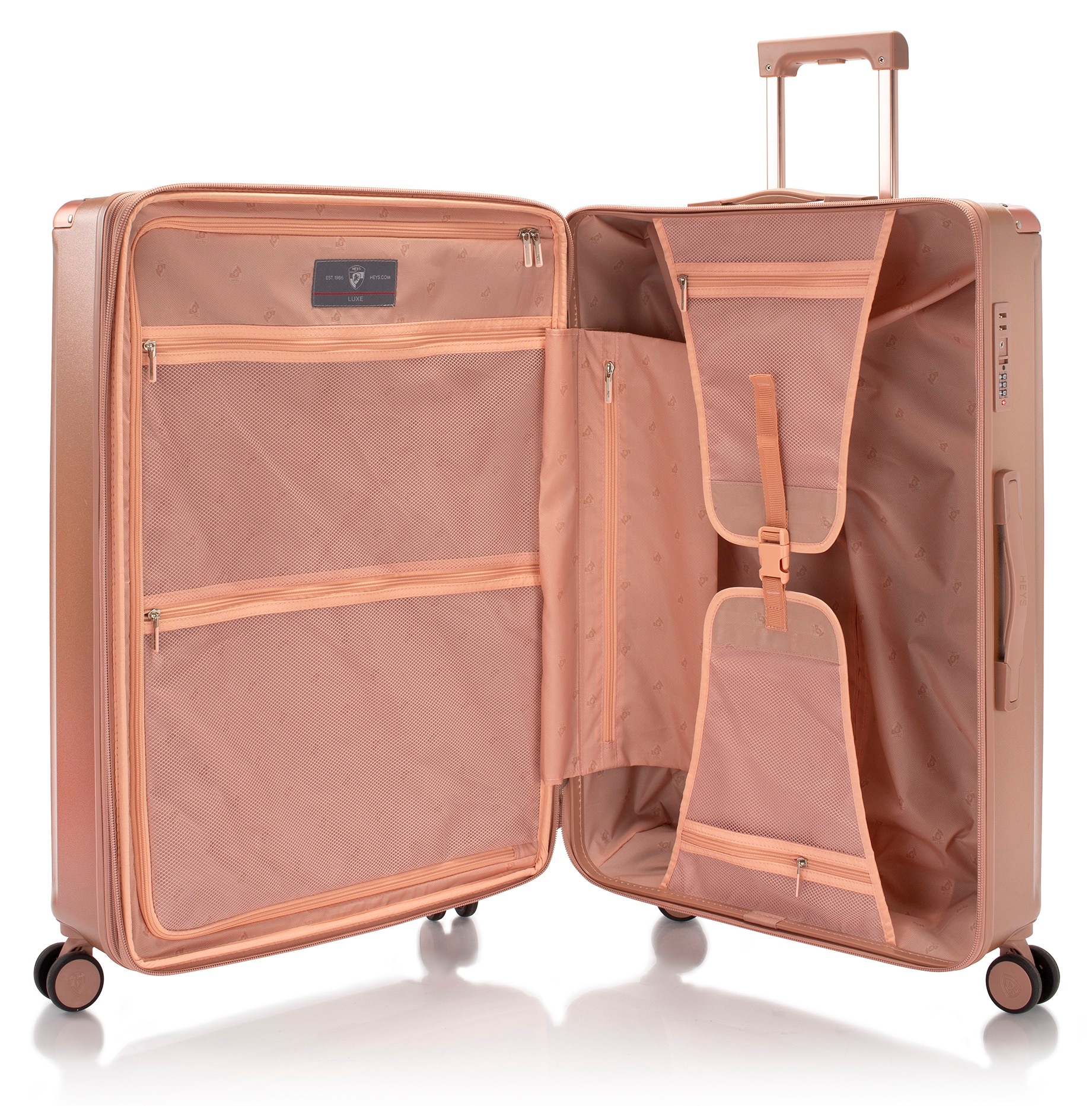 Heys Hartschalen-Trolley »Luxe, in verschiedenen Farben und Grössen«, 4 Rollen, Heys x Joachim Llambi Hartschalen-Koffer Volumenerweiterung