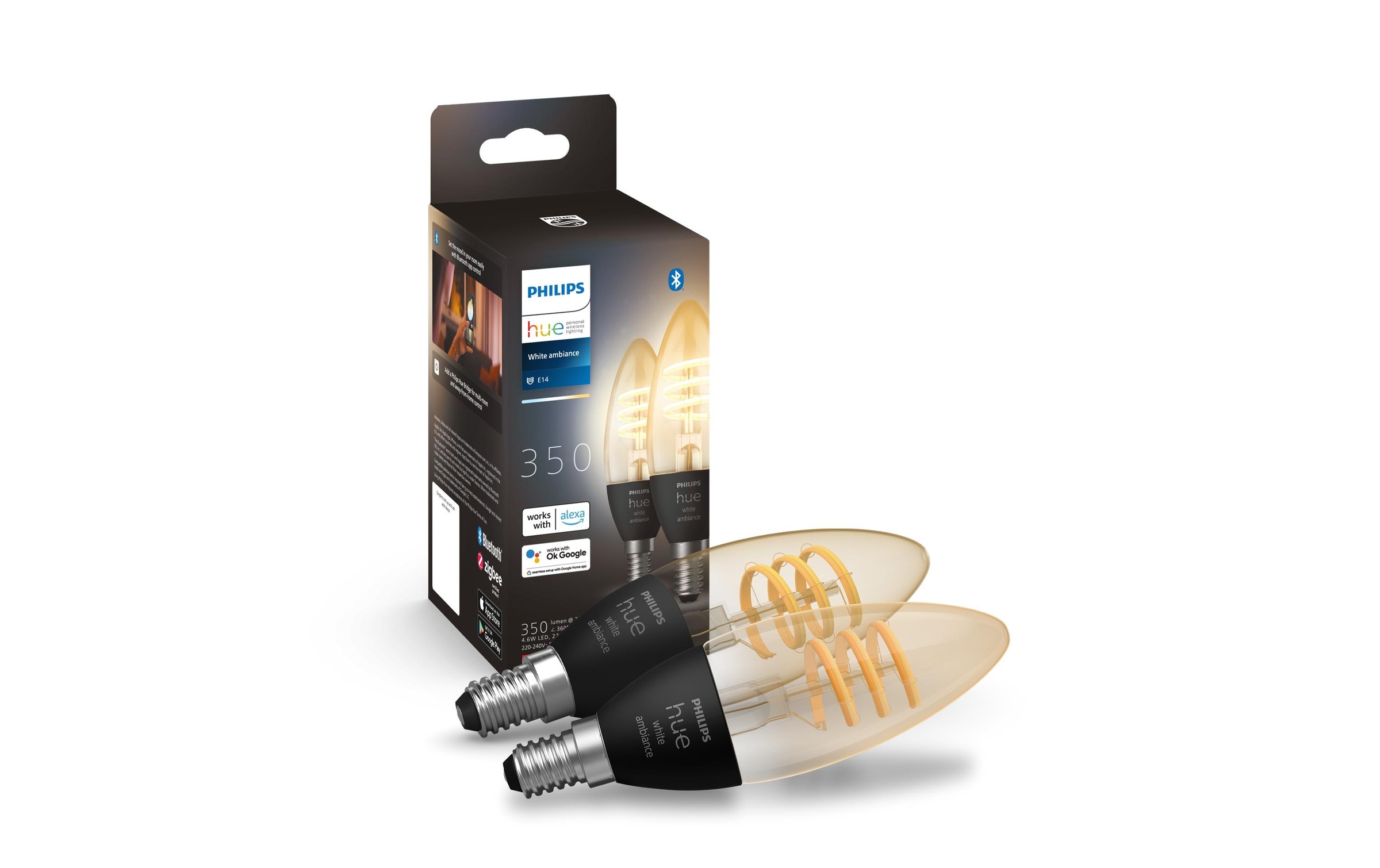 Image of Philips Hue Spezialleuchtmittel "White Ambilight" E14 2 Stk.