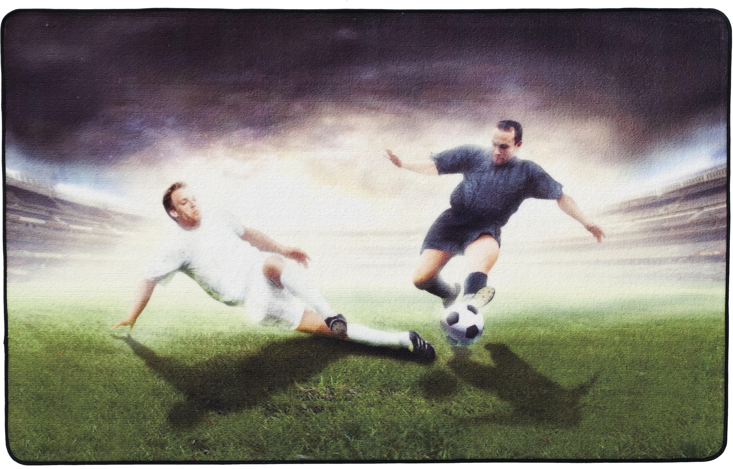 Image of Böing Carpet Kinderteppich »Fussball 3608«, rechteckig, 2 mm Höhe, Fussball, weiche Microfaser bei Ackermann Versand Schweiz