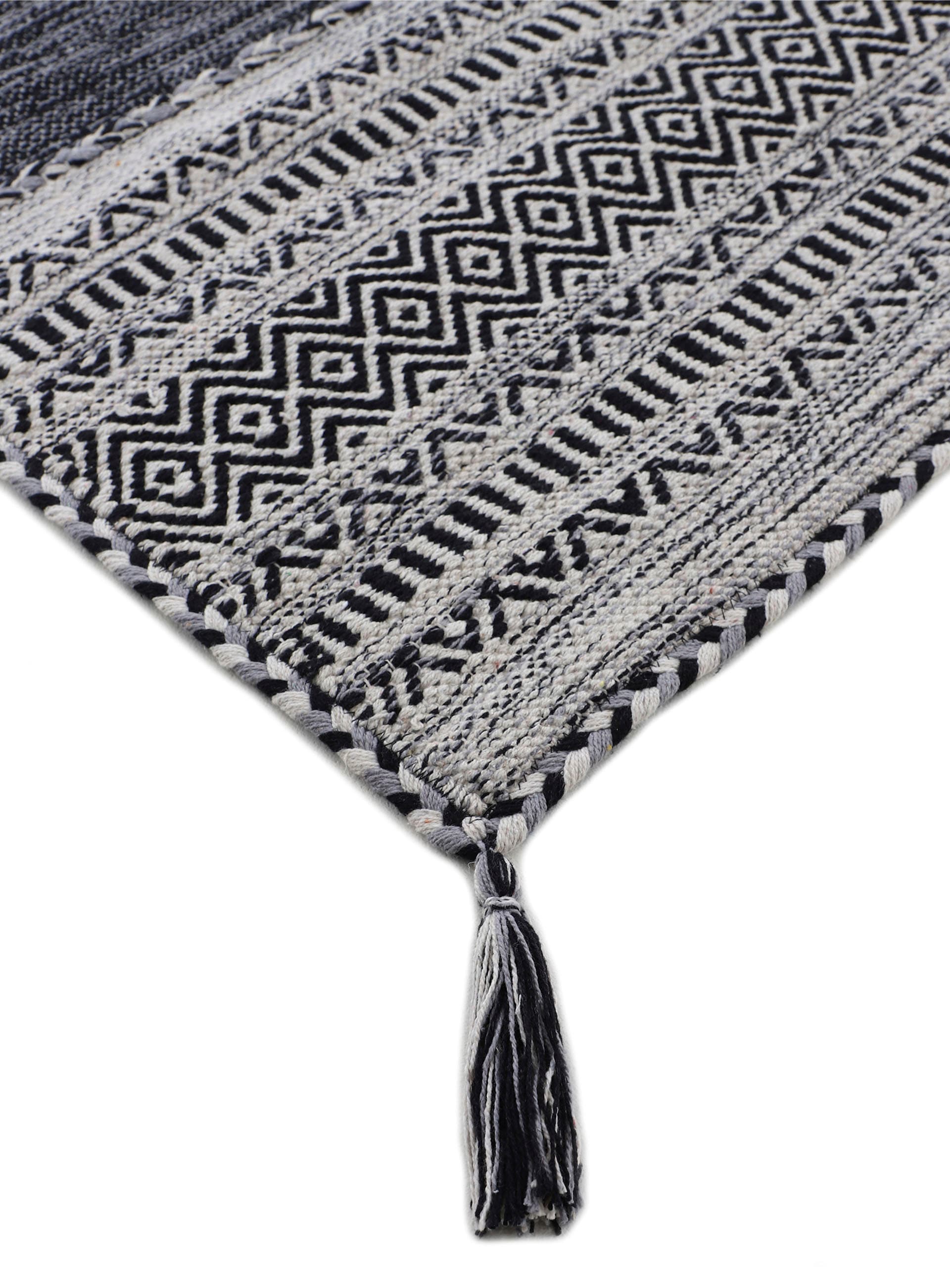 carpetfine Teppich »Kelim Azizi«, rechteckig, 5 mm Höhe, Baumwolle, Wendeteppich mit Fransen, Wohnzimmer