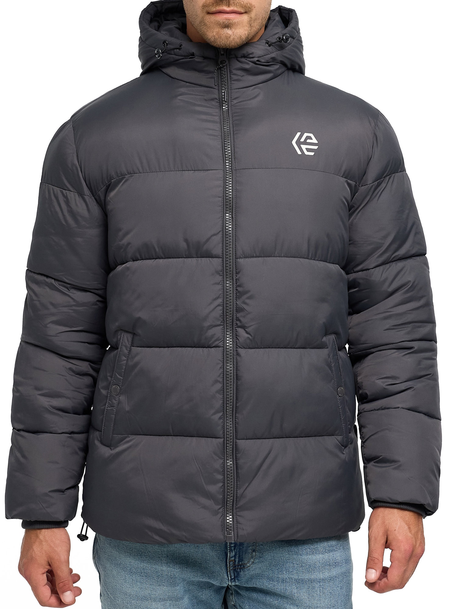 Image of Indicode Steppjacke "INAlanin" mit Kapuze Kunstfaser, mit Steppung