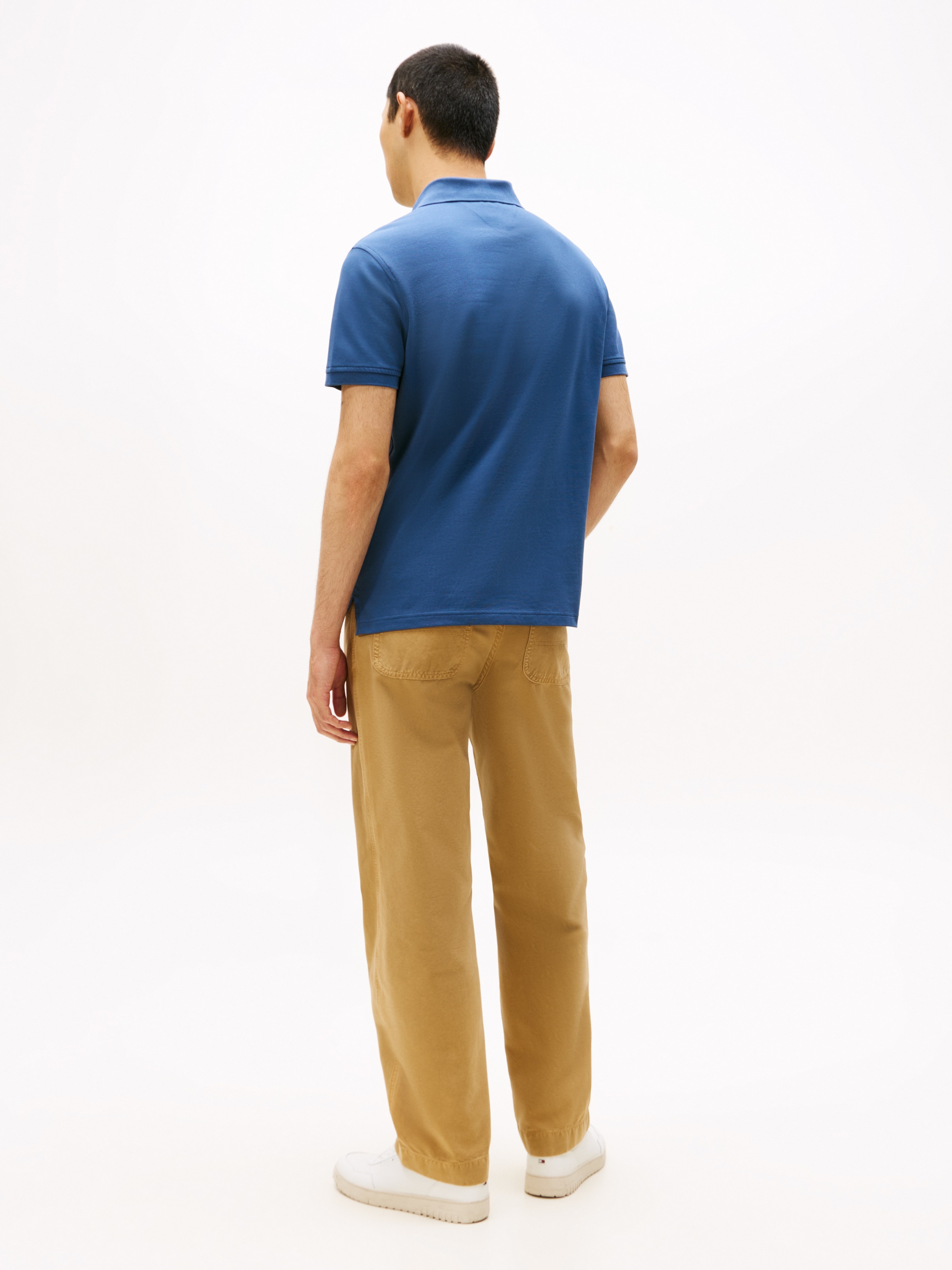 Tommy Hilfiger Polo »1985 REGULAR POLO mit Kontraststreifen und Knopfleiste« unifarben, sportlich, regular fit, Baumwollmix, Polokragen