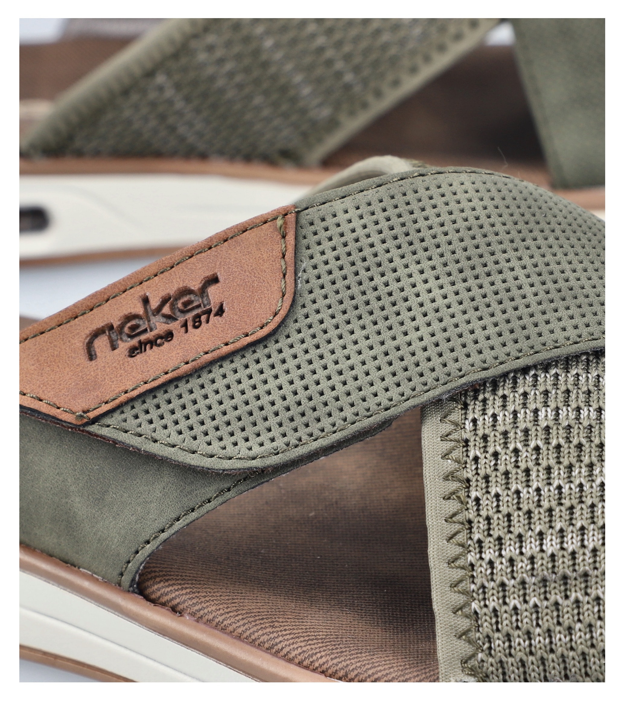 Rieker Pantolette  , chaussure d'été, chaussure de plage, mule, chausson avec fermeture velcro
