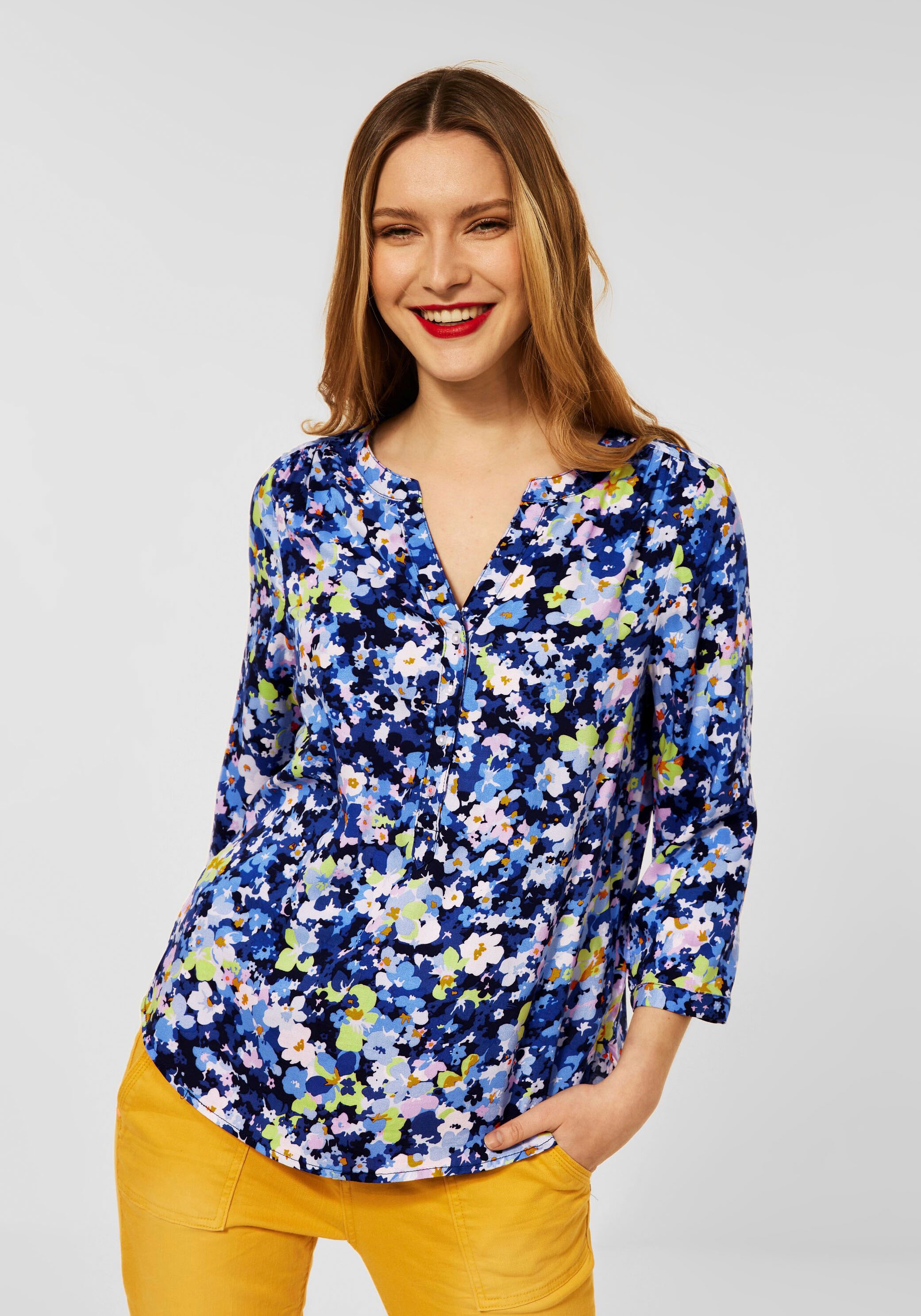 Image of STREET ONE Druckbluse »Style Bamika«, mit frischem Blumenmuster bei Ackermann Versand Schweiz
