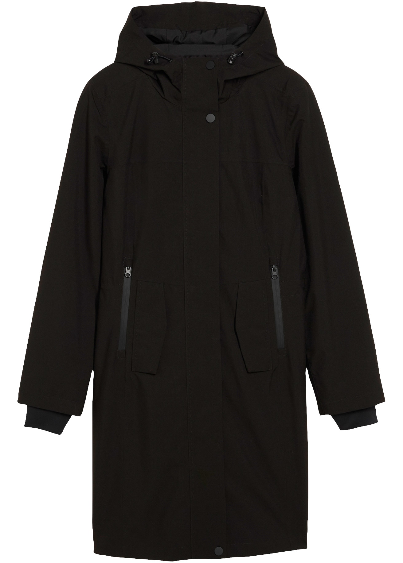 bonprix Regenmantel wasserdichter Kurzmantel, Langarm-Ausführung, aus Polyester, Loose Fit
