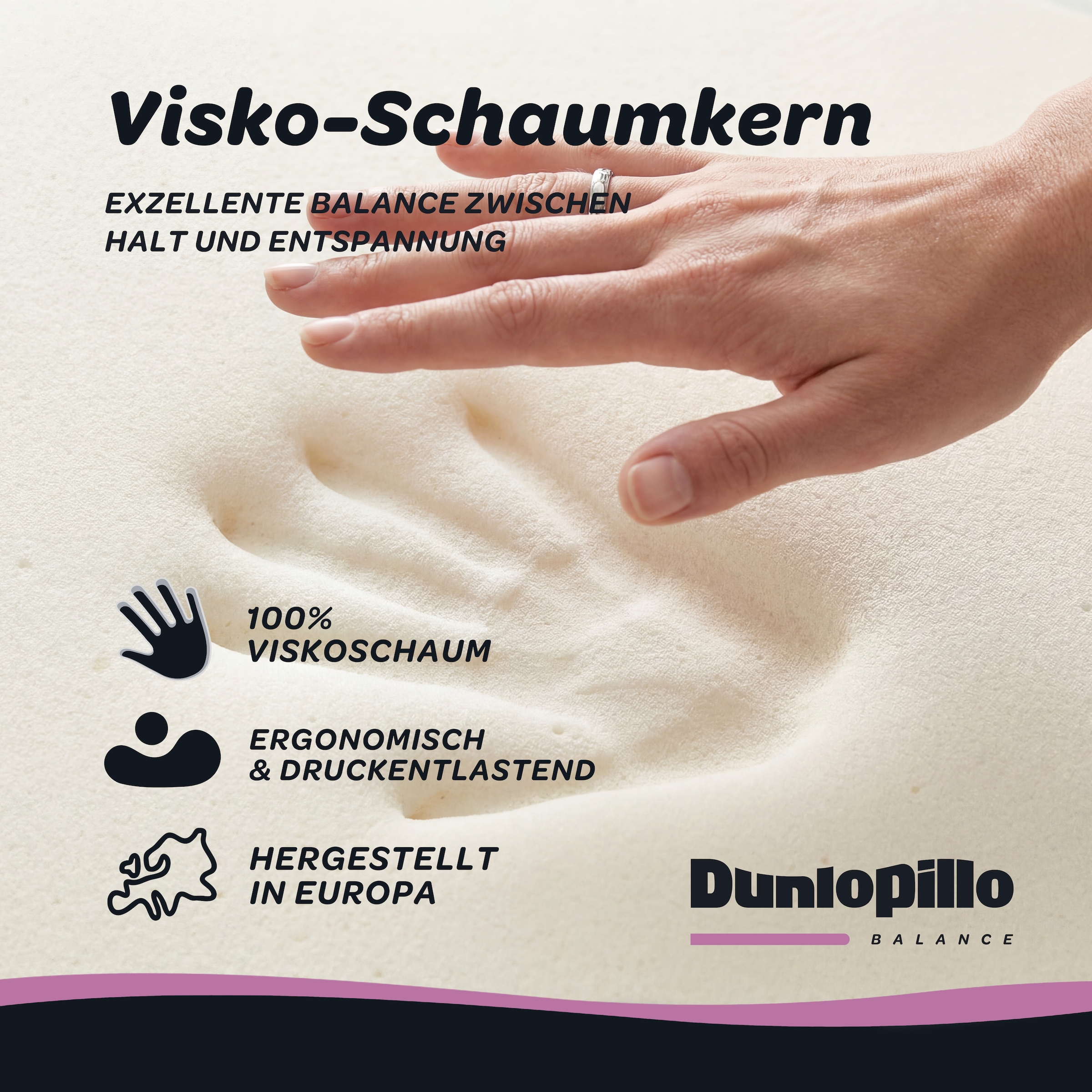 Dunlopillo Coussin de nuque »Climate Control, NEUHEIT, in 40cm x 60cm x 13cm, Made in EU« Füllung: mousse visco 1 cuis tlg. Coussin cervical en viscoélastique à régulation thermique