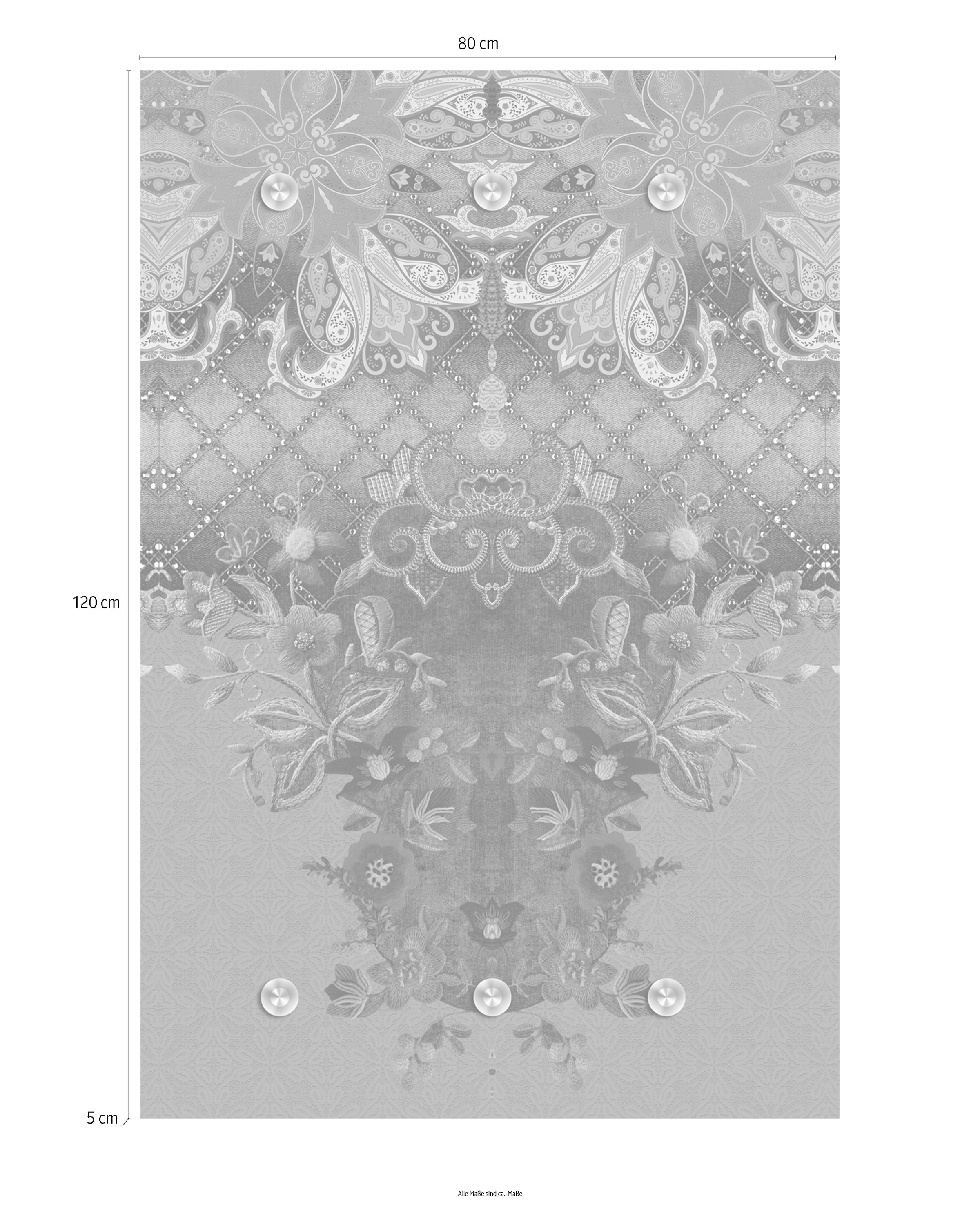 queence Barre de penderie »Blumen« mit 6 Haken, 80 x 120 cm