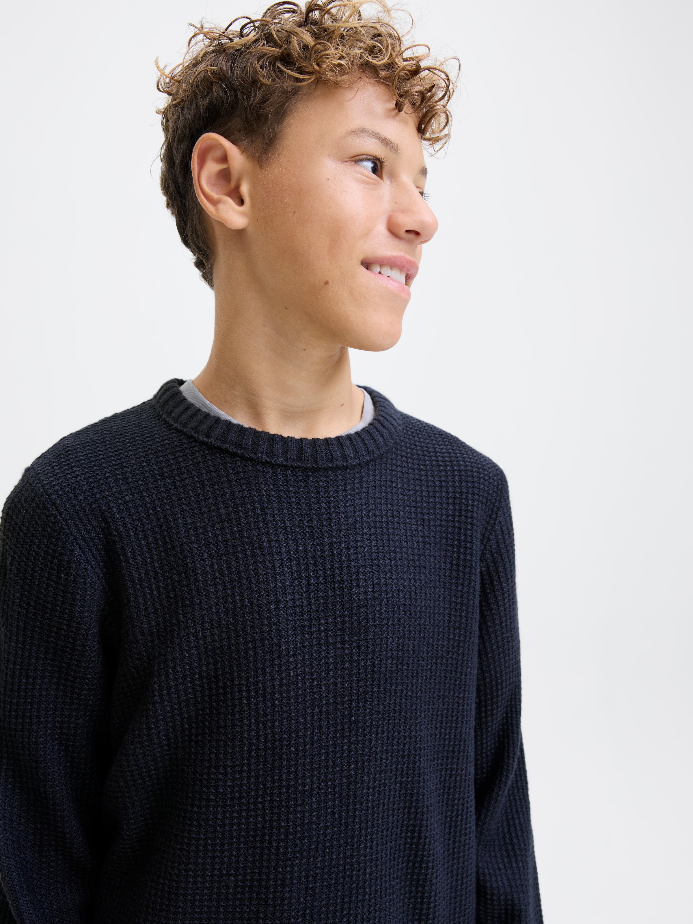 Jack & Jones Junior Strickpullover »JJROY KNIT CREW NECK AW25 JNR«