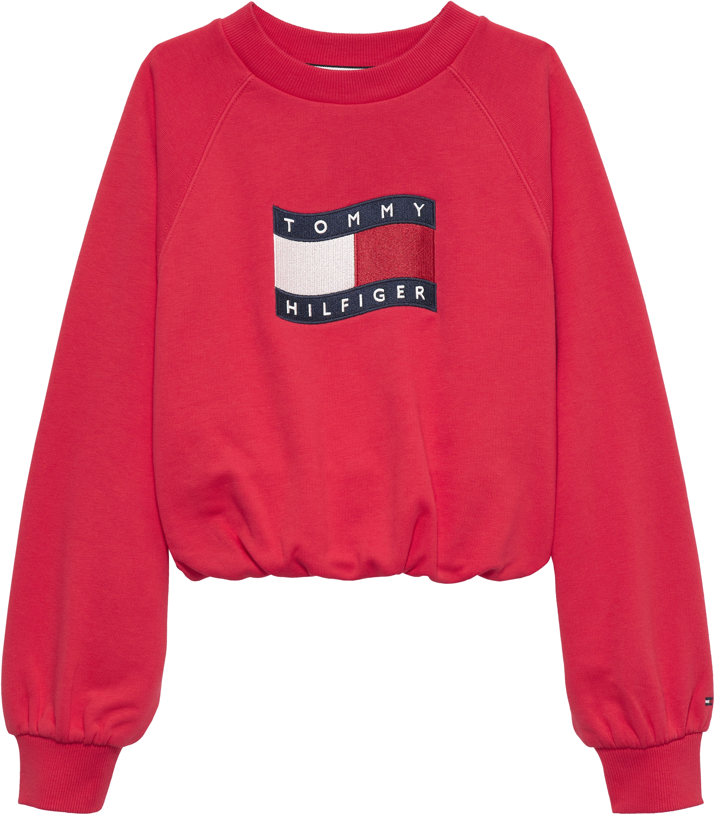 Tommy Hilfiger Sweat-shirt »TOMMY WAVE FLAG CREWNECK«, Kinder bis 16 Jahre, verdeckter Saum, relaxed fit
