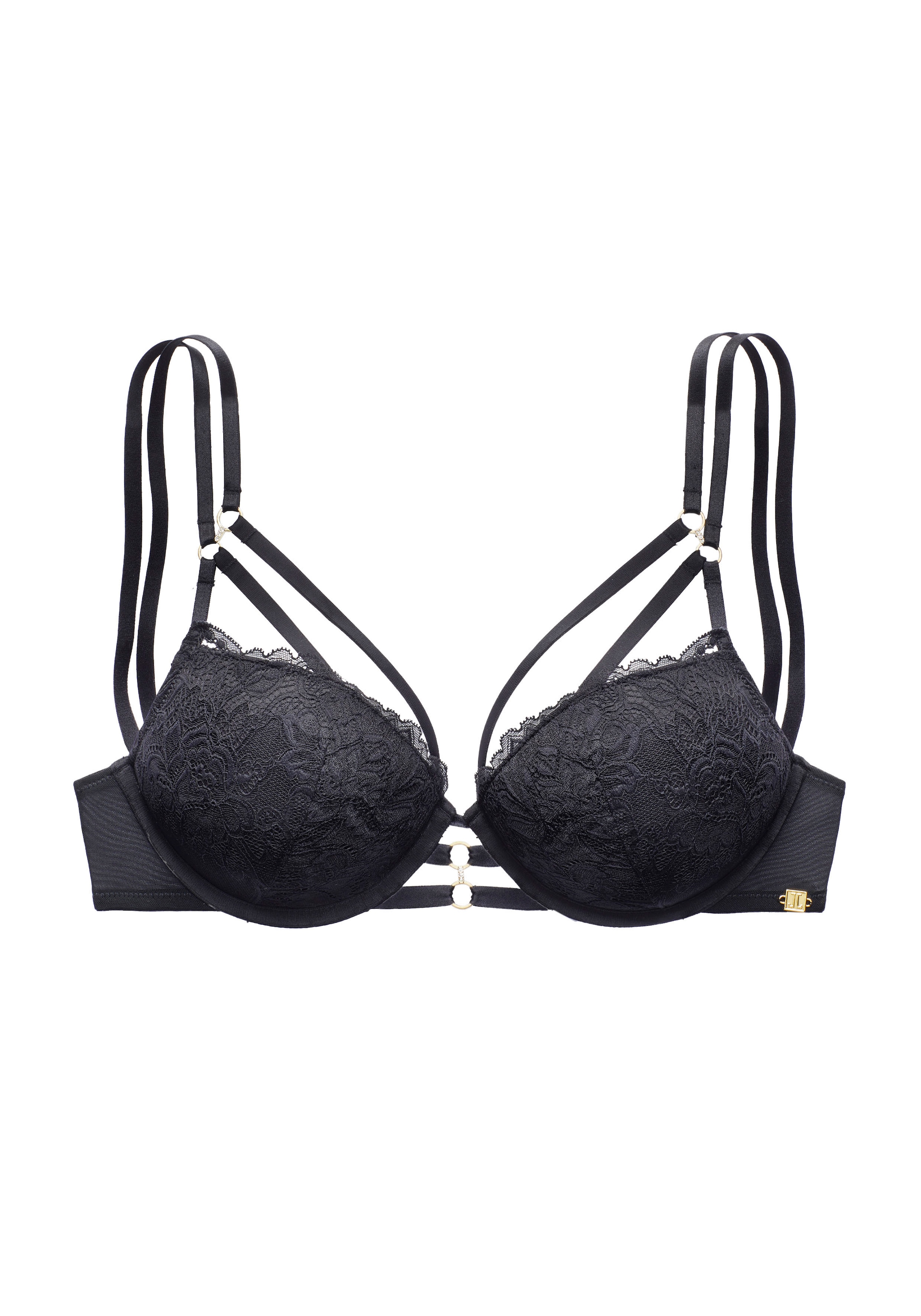 JETTE Soutien-gorge push-up mit Bügel und aufregenden Ring- und Bänderdetails, sexy Dessous