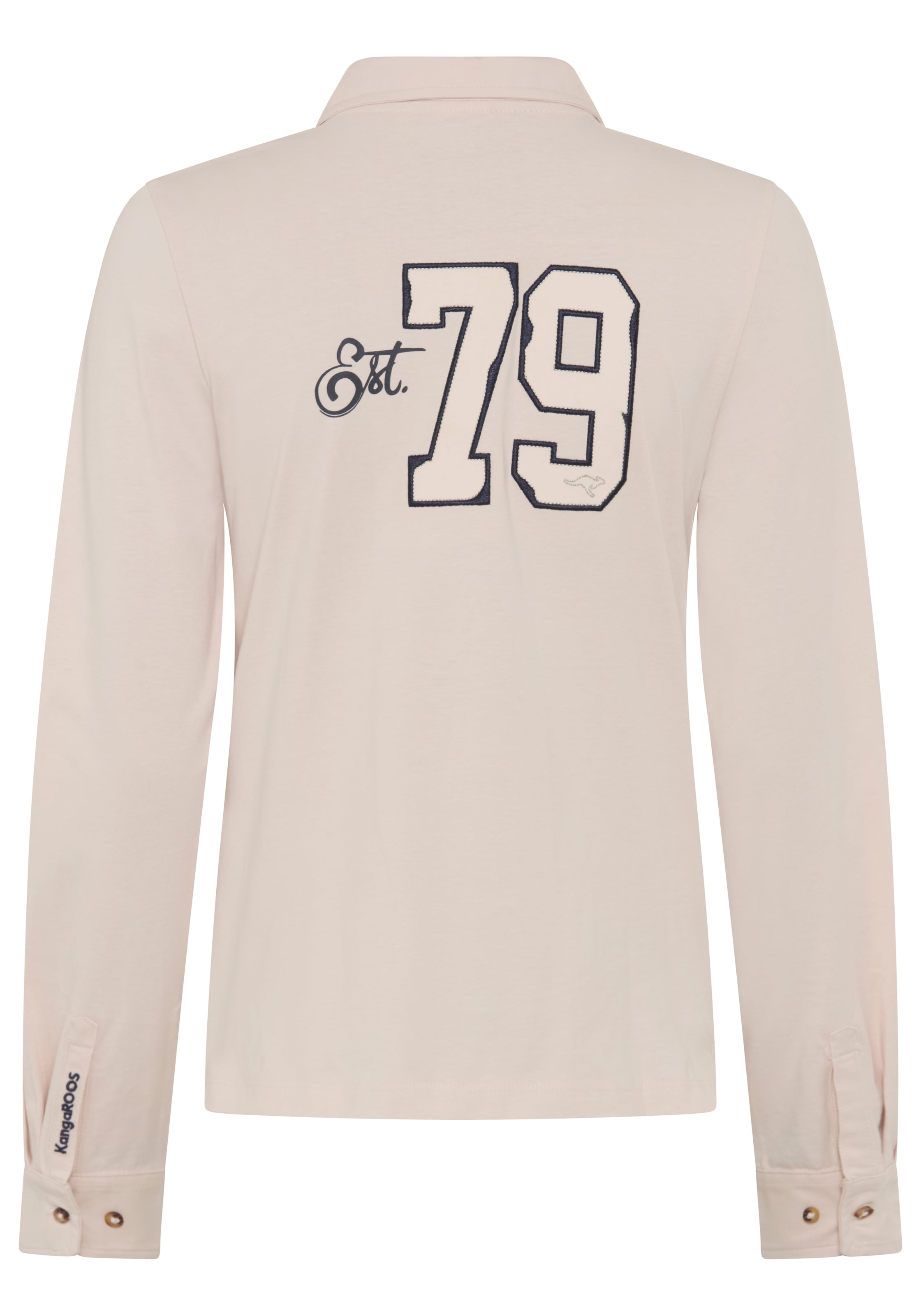 KangaROOS Poloshirt aus Jersey, mit Drucke, körpernahe Passform, Langarm