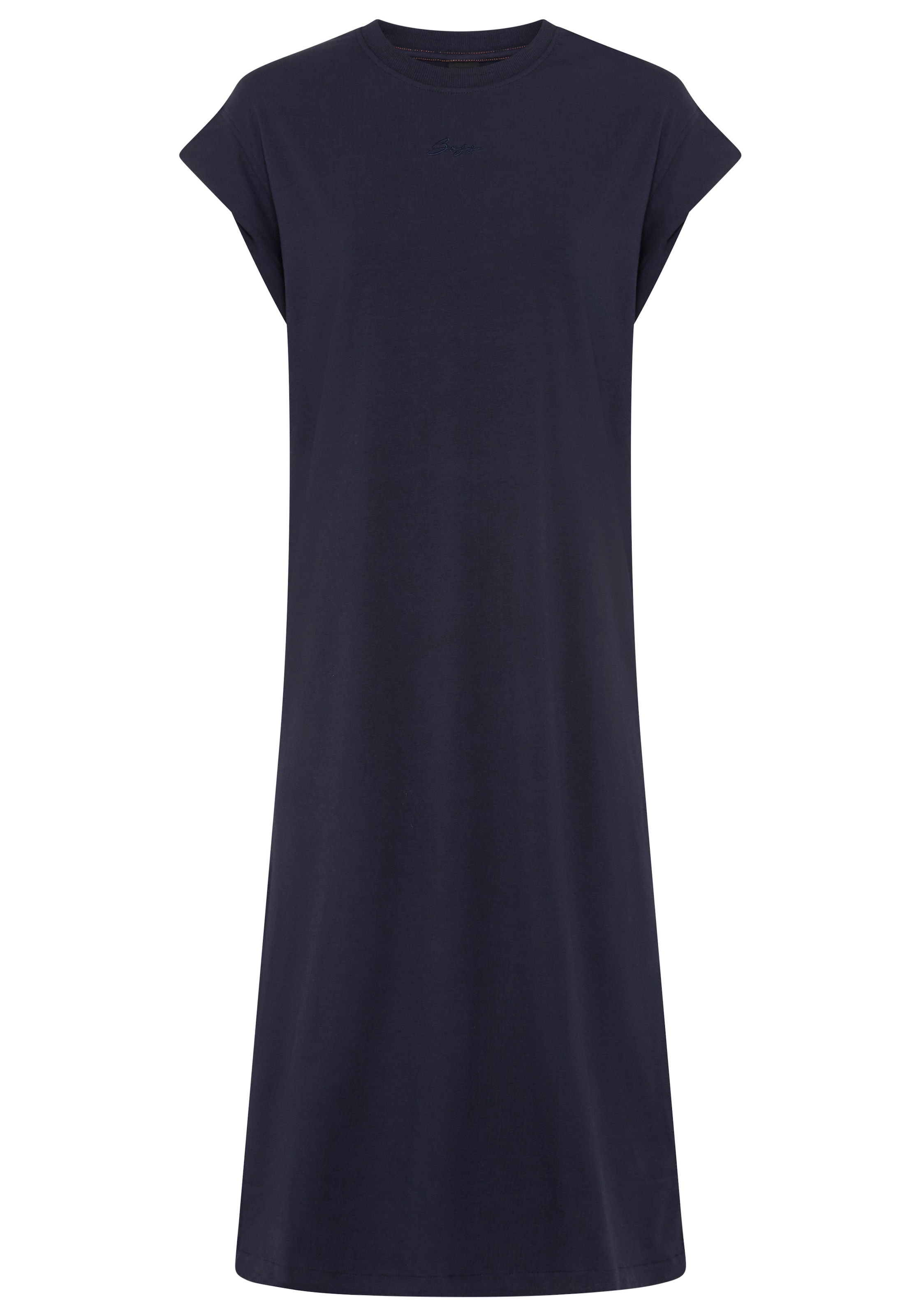 Image of BOSS ORANGE Jerseykleid "Edress Premium Damenmode" mit Schlitzen, Logoschriftzug