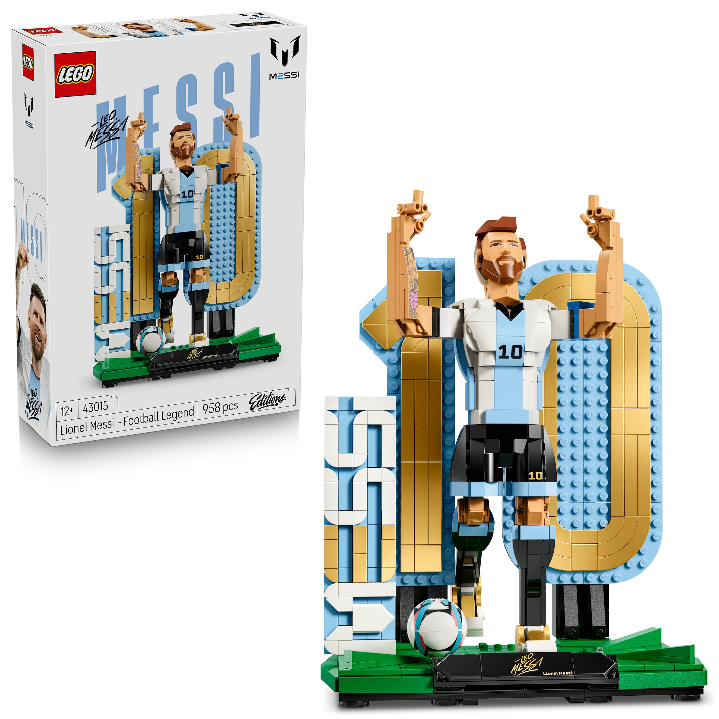 Image of LEGO Konstruktionsspielsteine "Lionel Messi – Fussballlegende (43015), LEGO Editions Football"