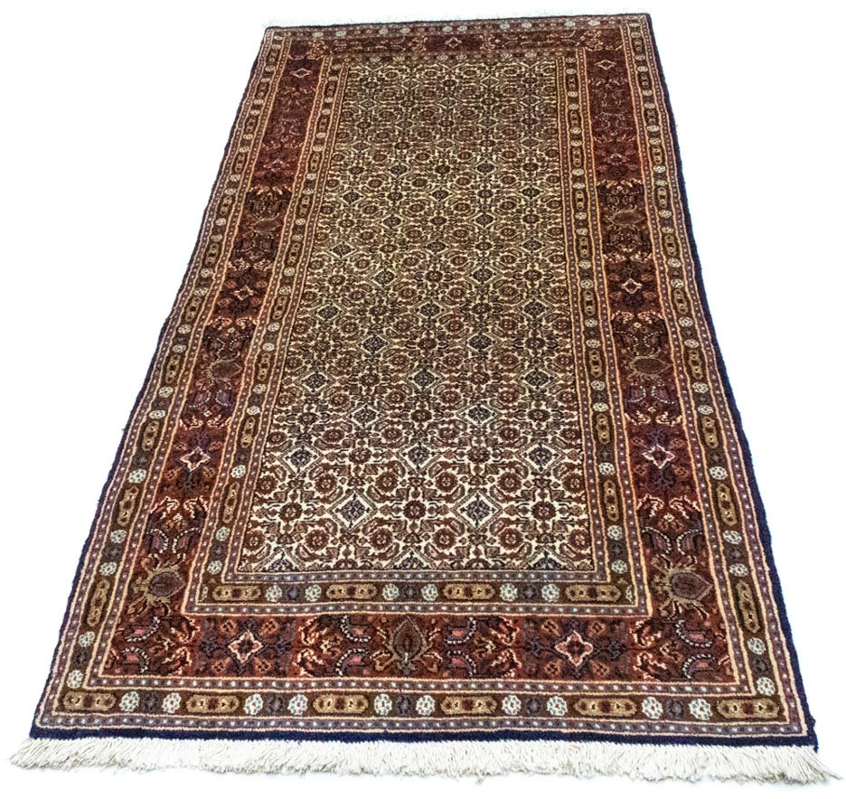 Image of morgenland Hochflor-Läufer »Moud Stark Gemustert Marrone 200 x 85 cm«, rechteckig, 1,5 mm Höhe, Handgeknüpft bei Ackermann Versand Schweiz