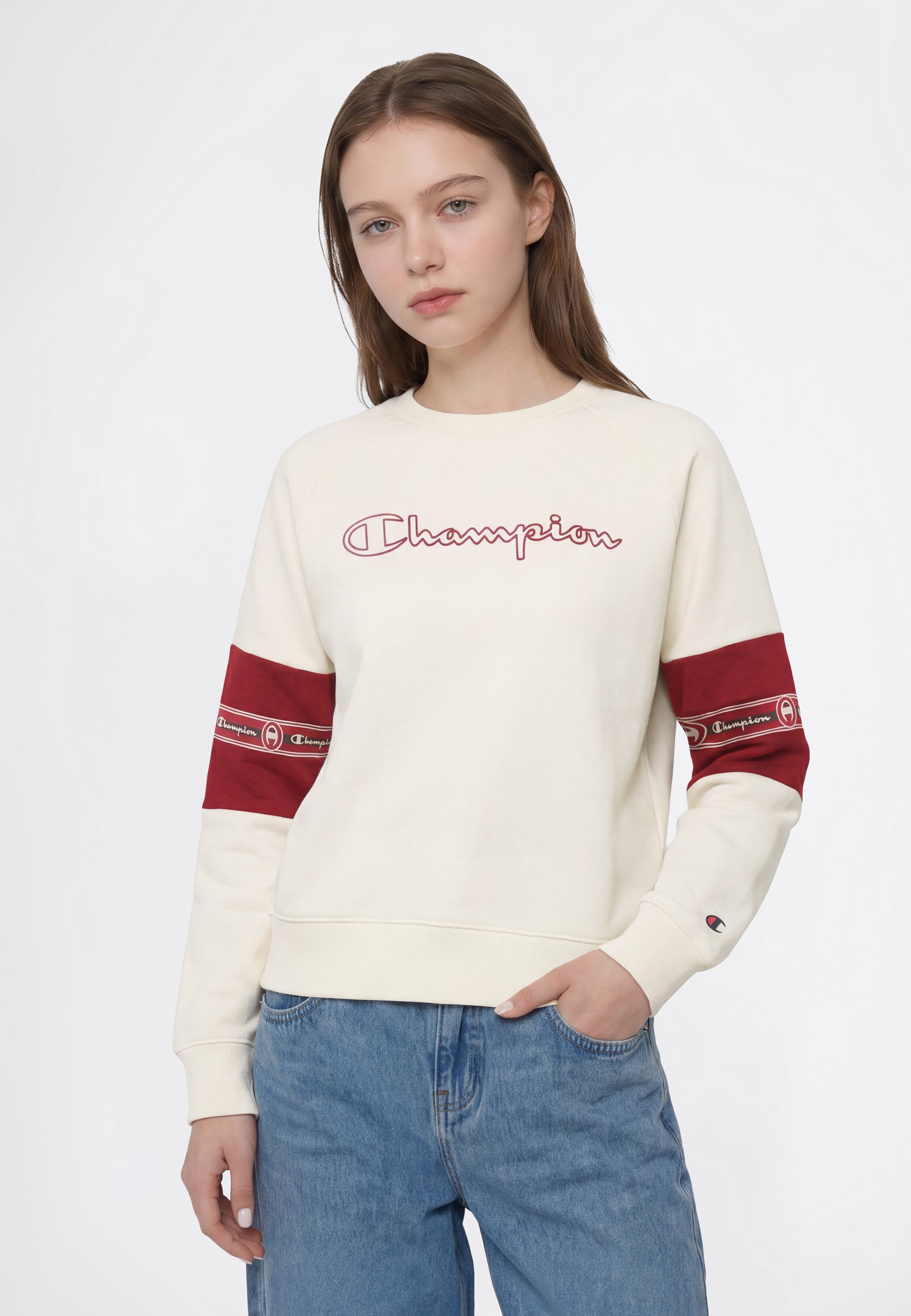 Image of Champion Sweatshirt "SPORTWEAR CREWNECK Standard Fit", für Kinder, sportlicher Stil, mit Crewneck-Ausschnitt, Langarm-Design