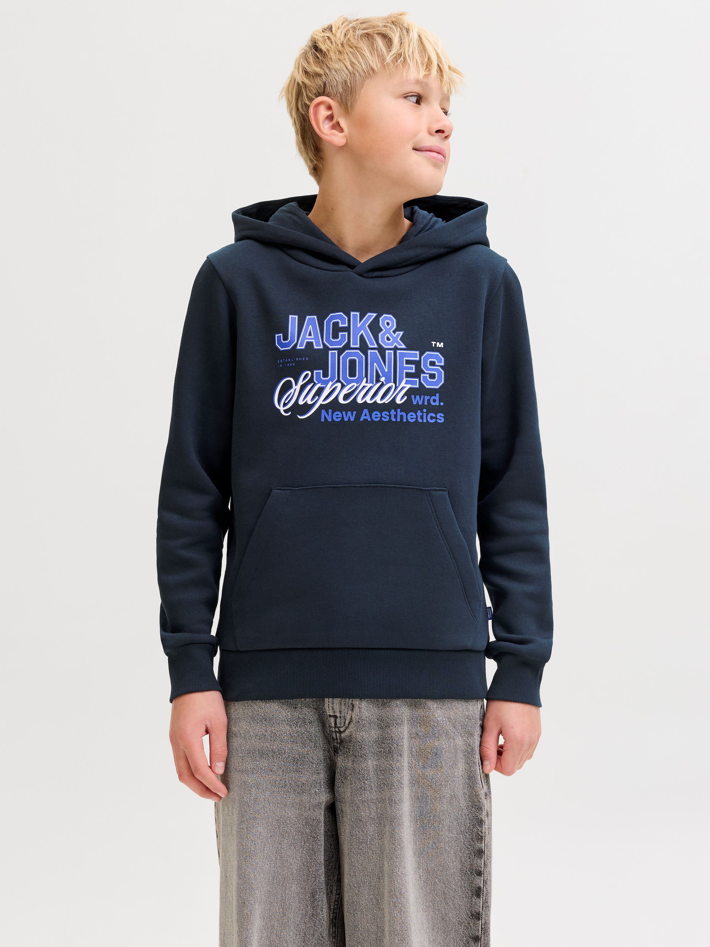 Jack & Jones Junior Sweat à capuche »JJELOGO SWEAT HOOD 2 COL AW25 NOOS JNR«
