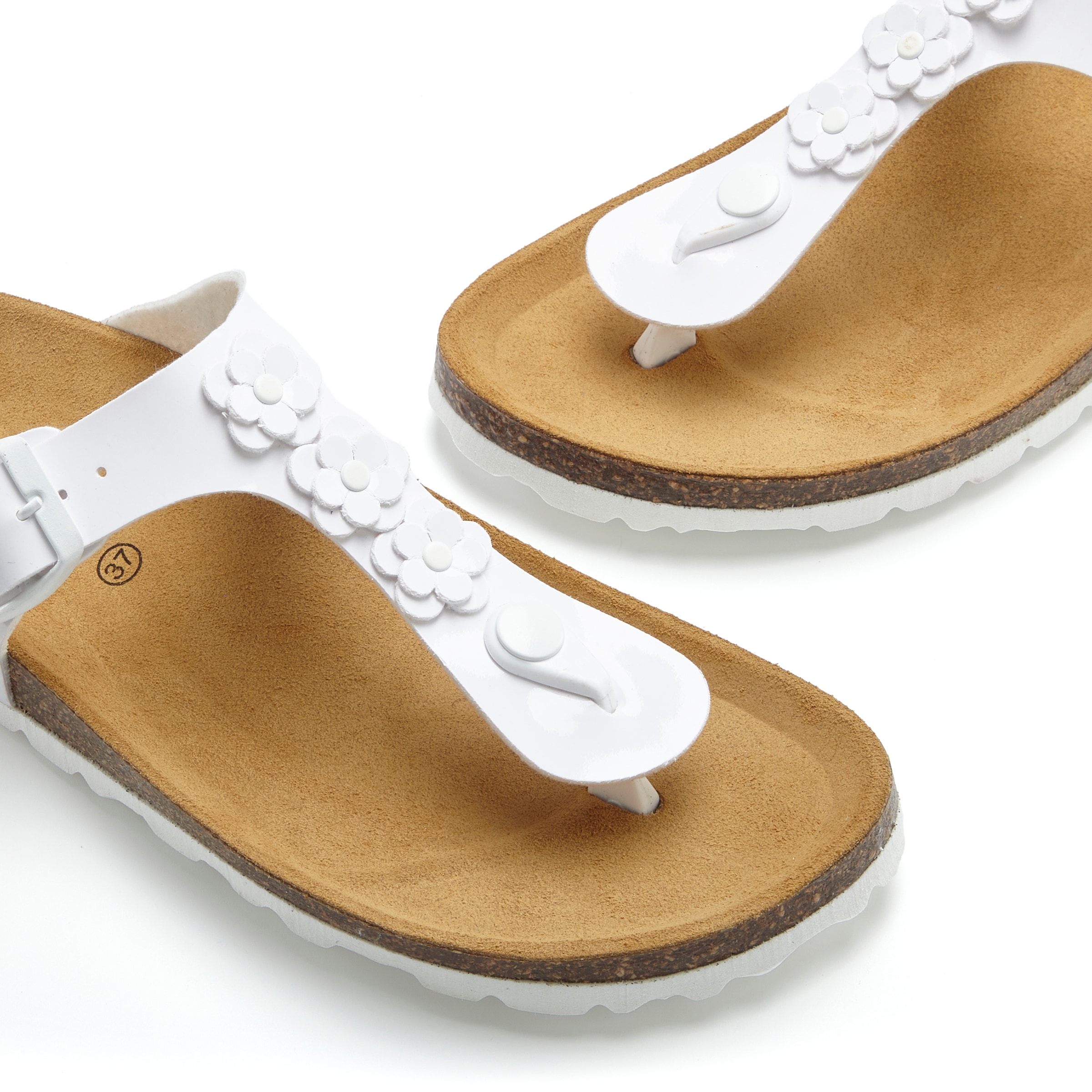 LASCANA Zehentrenner »Sandale, Pantolette, offener Schuh, Sommerschuh,«  mit komfortablem Korkfussbett