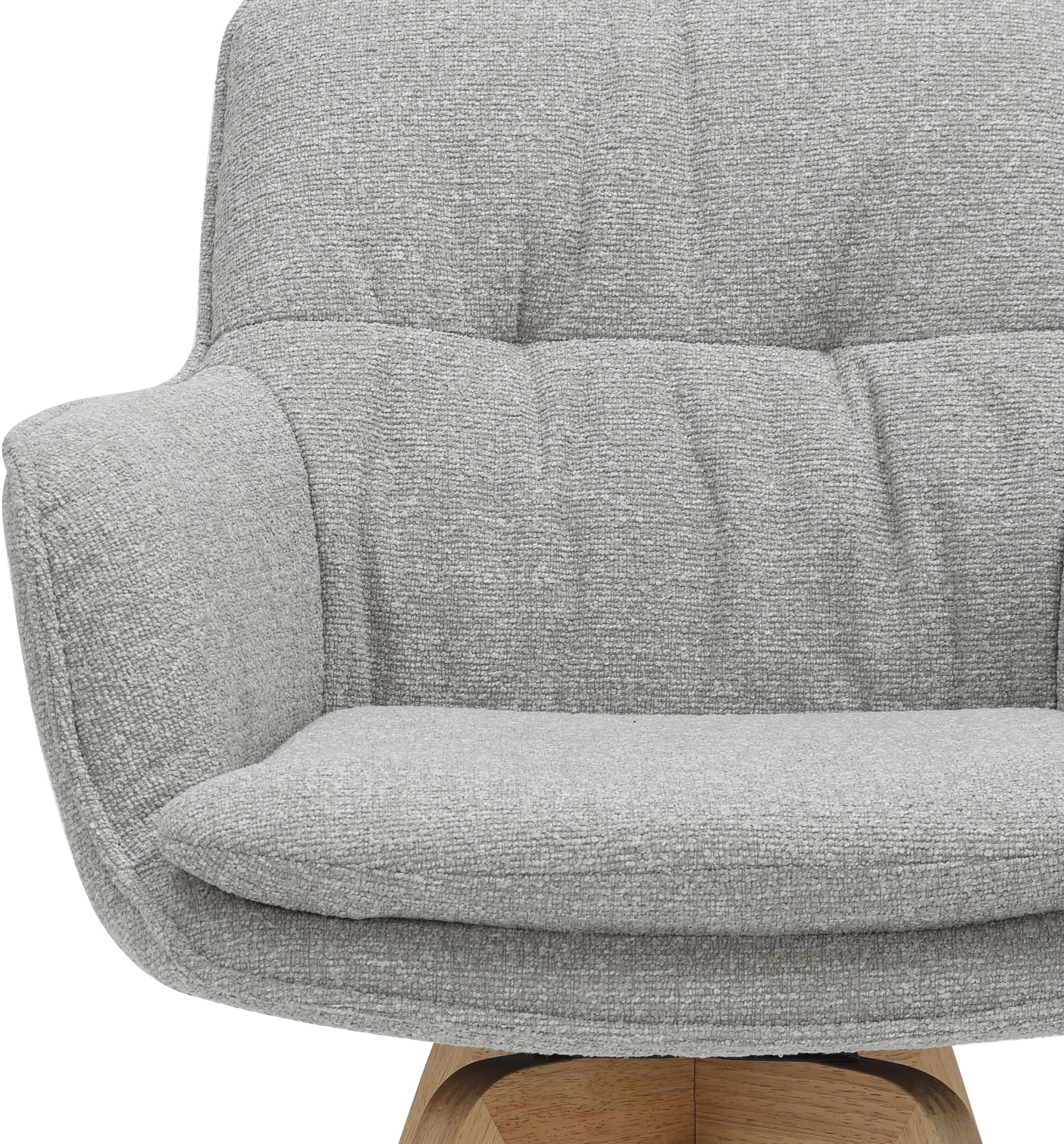 GOODproduct Chaise de salle à manger »Sigune« () 1 cuisrevêtement en tissu tissé facile d'entretien, structure en bois massif