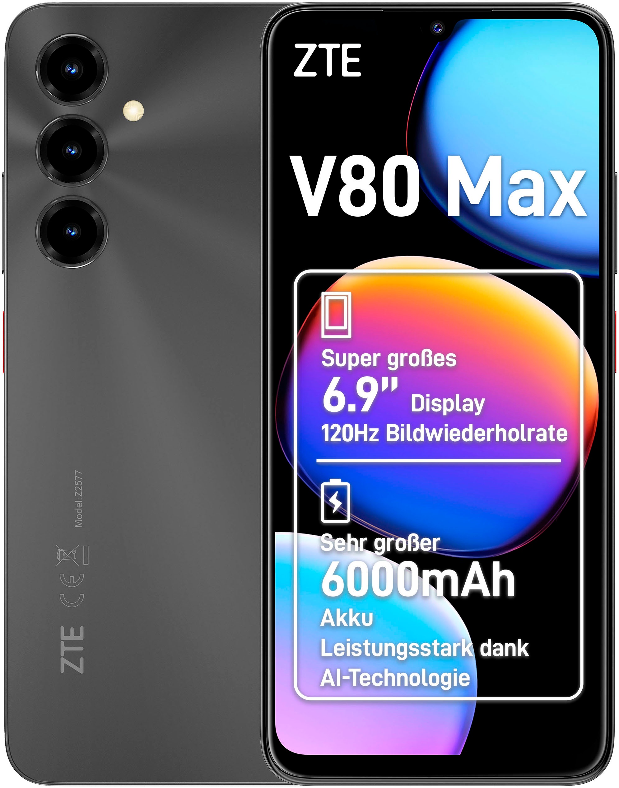 Image of ZTE Smartphone "V80 Max" space black