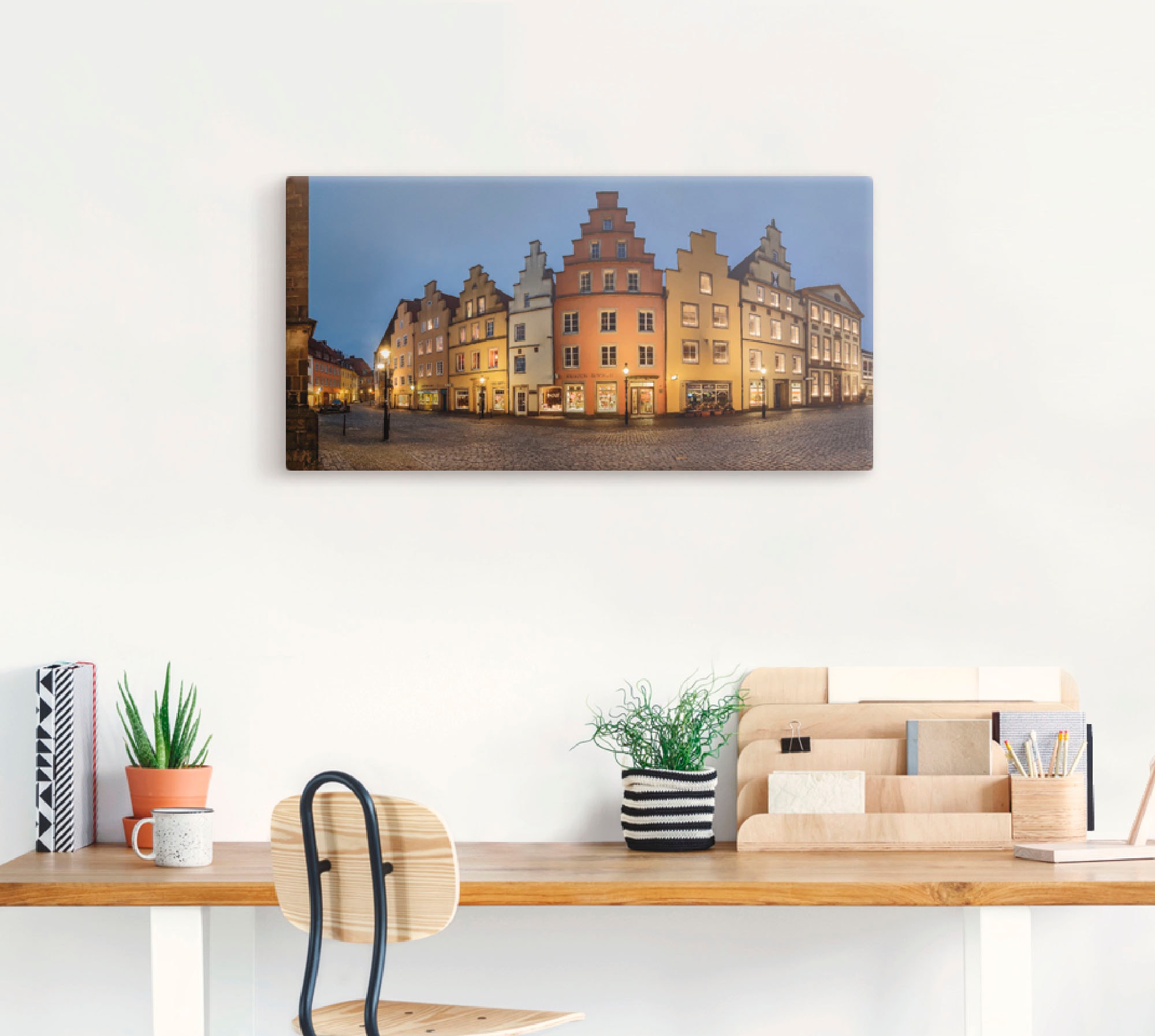 Artland Leinwandbild »Altstadt Osnabrück« Deutschland 1 Stk. tlg. auf Holzrahmen gespannt