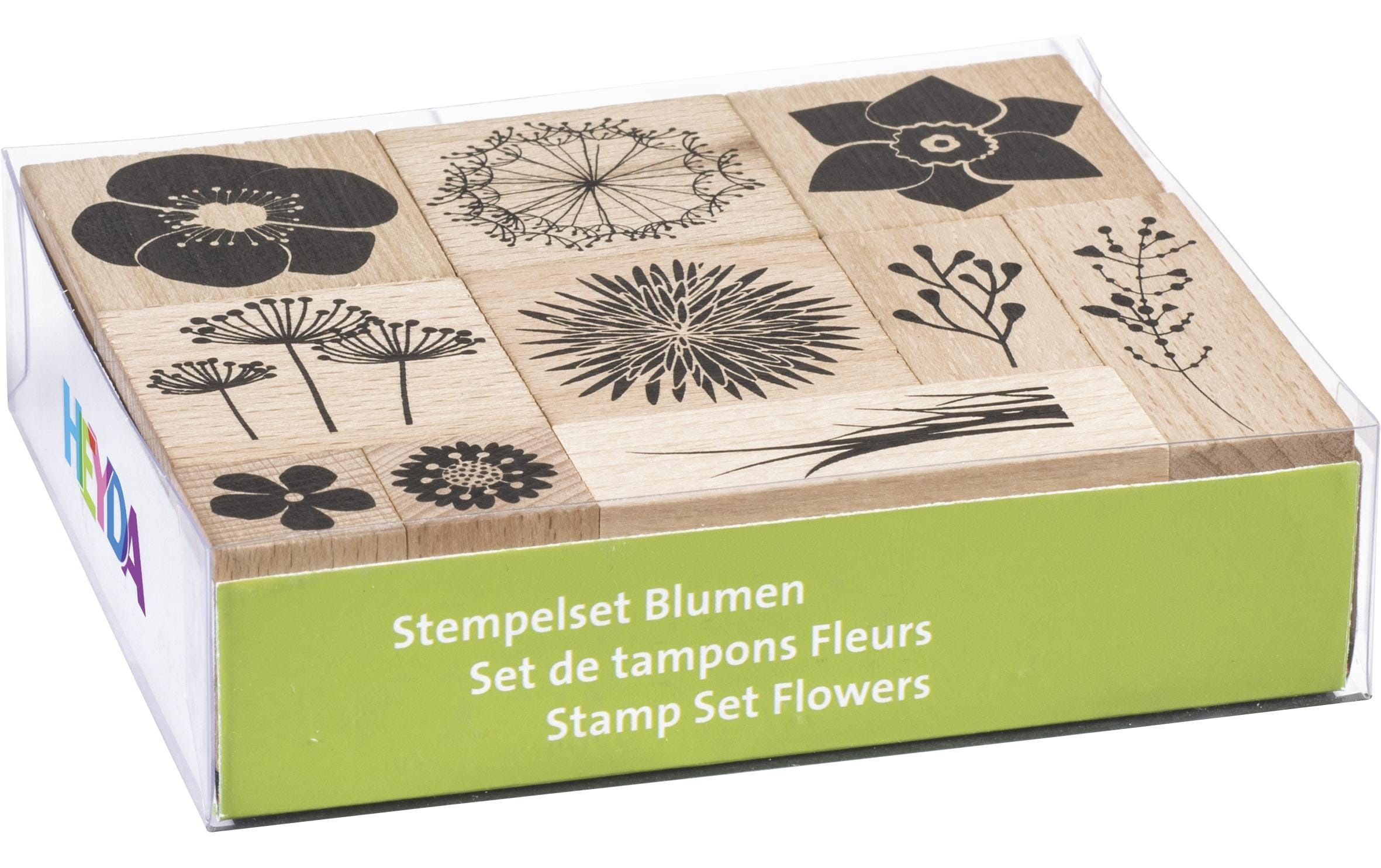 Kreativset »Motivstempel-Set Blumen 10 St«