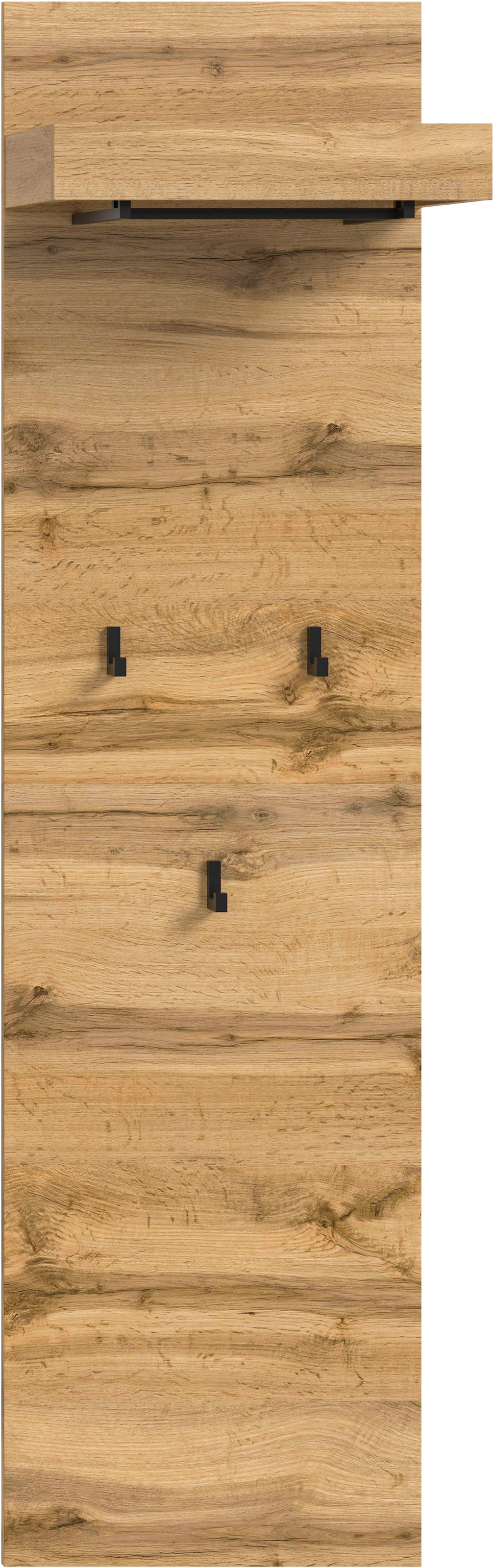 GOODproduct Garderobenpaneel »MAMBO, Höhe 150cm, 3 Haken, Ablageboden, Garderobenstange« individuell mit weiteren Artikeln der Serie MAMBO kombinierbar, 1 Stk. tlg. Paneel, Garderobe, Flur, Diele, Hakenleiste