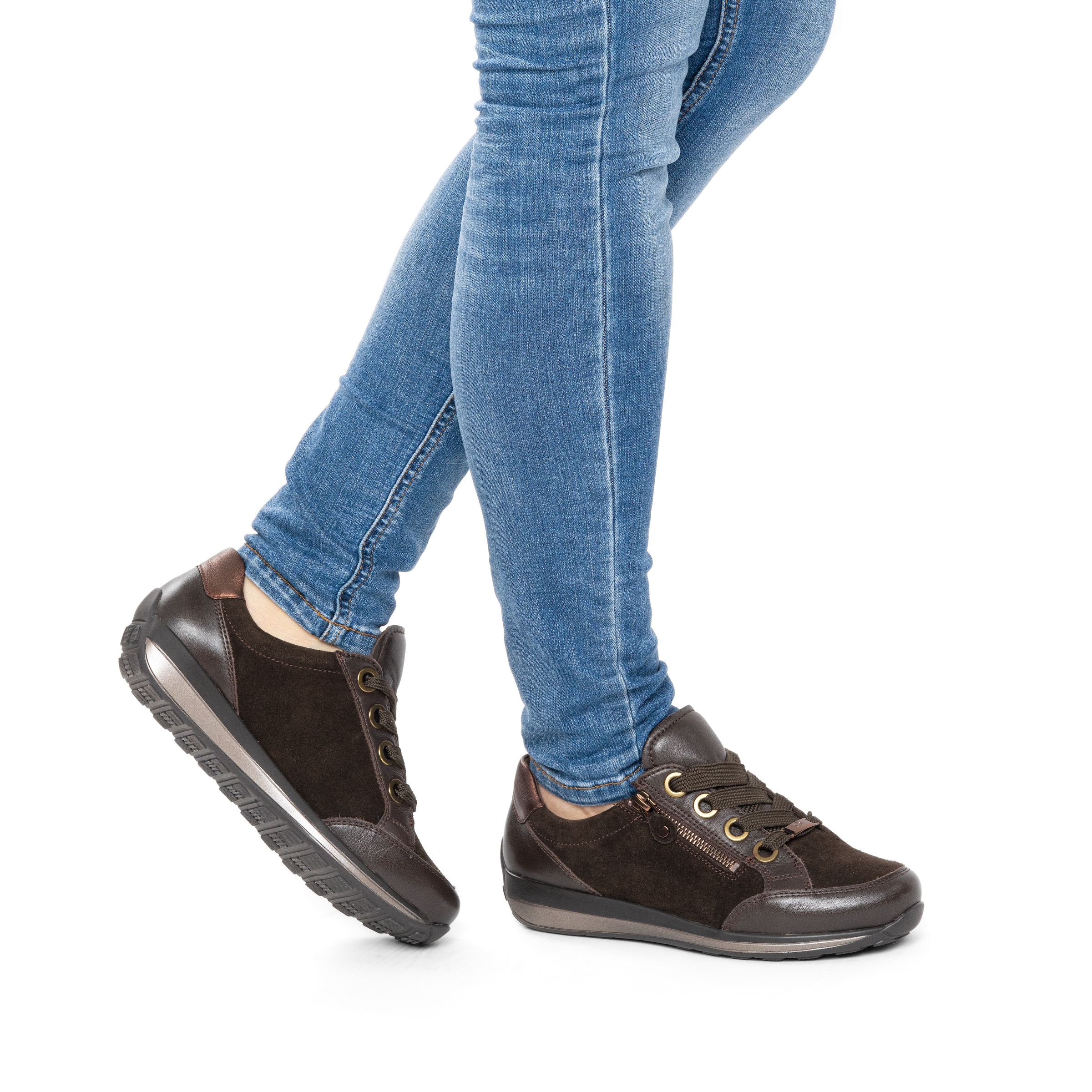 Ara Baskets compensées »OSAKA«  Chaussure de loisir, chaussure basse, chaussure à lacets avec fermeture éclair extérieure, largeur H