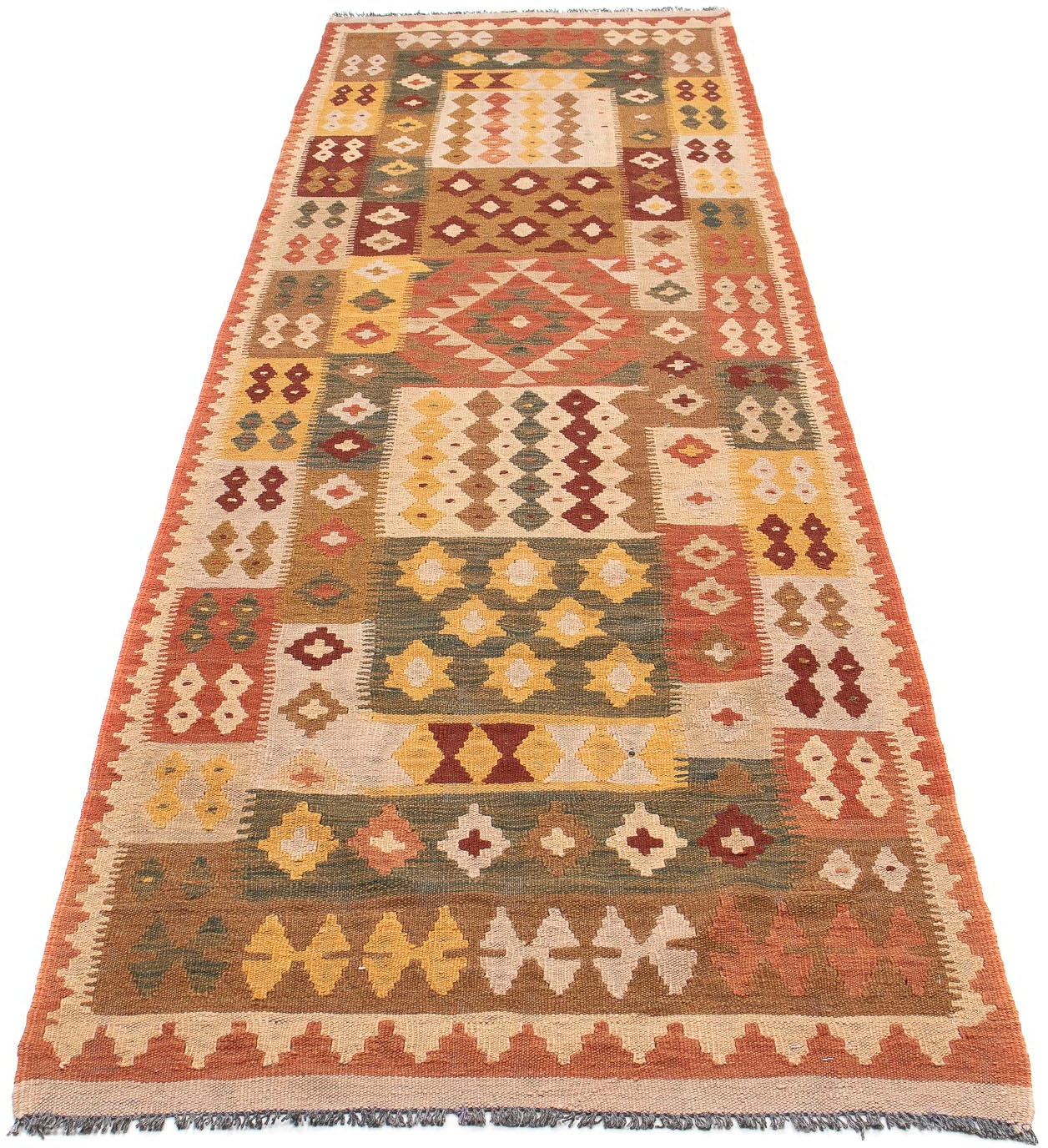 Image of morgenland Läufer »Kelim Maimene Medaillon 397 x 95 cm«, rechteckig, 0,5 mm Höhe, Wendeteppich bei Ackermann Versand Schweiz