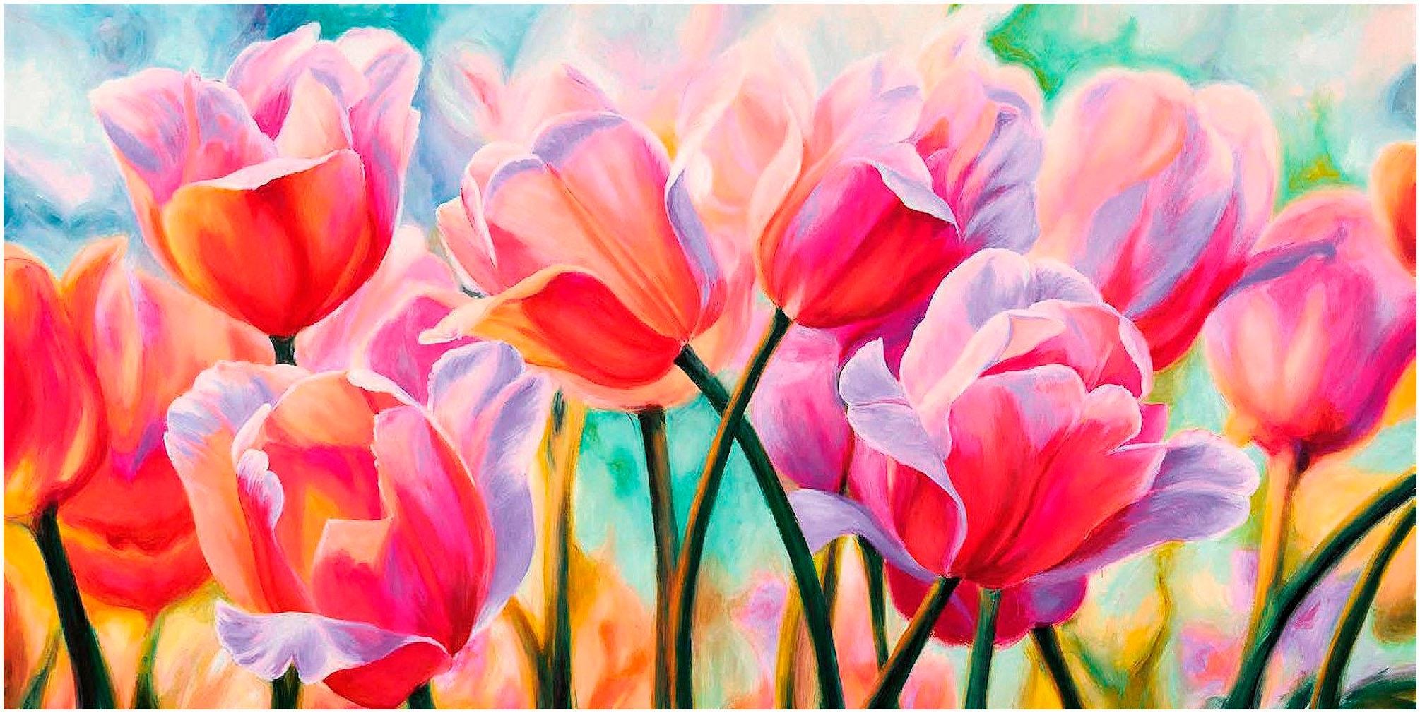 Image of Home affaire Deco-Panel »CYNTHIA ANN / Tulips in Wonderland«, 100/50 cm bei Ackermann Versand Schweiz