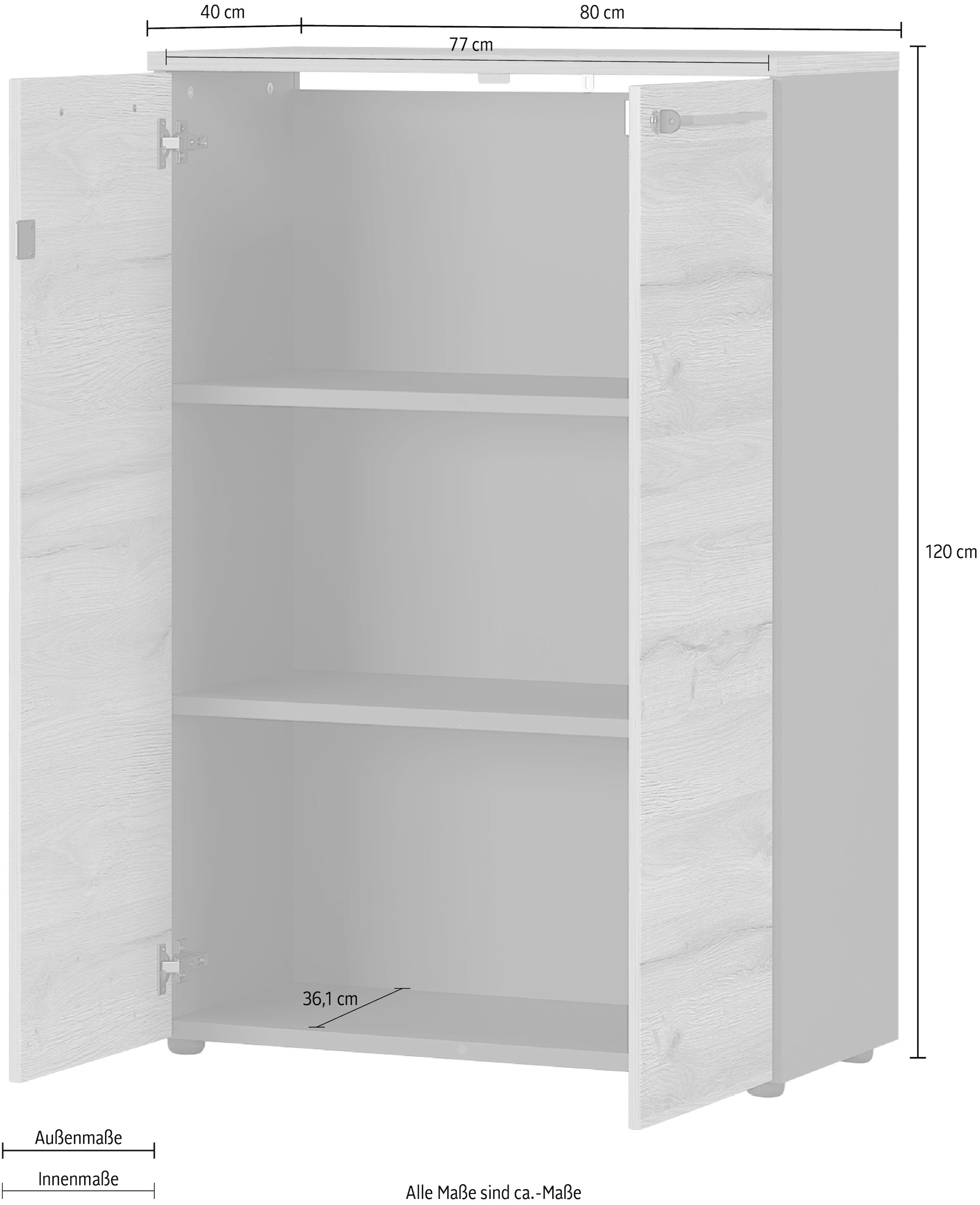 GERMANIA Aktenschrank »GW-Agenda«, opt. mit Schublade, Masse 80x120 cm, Made in Germany