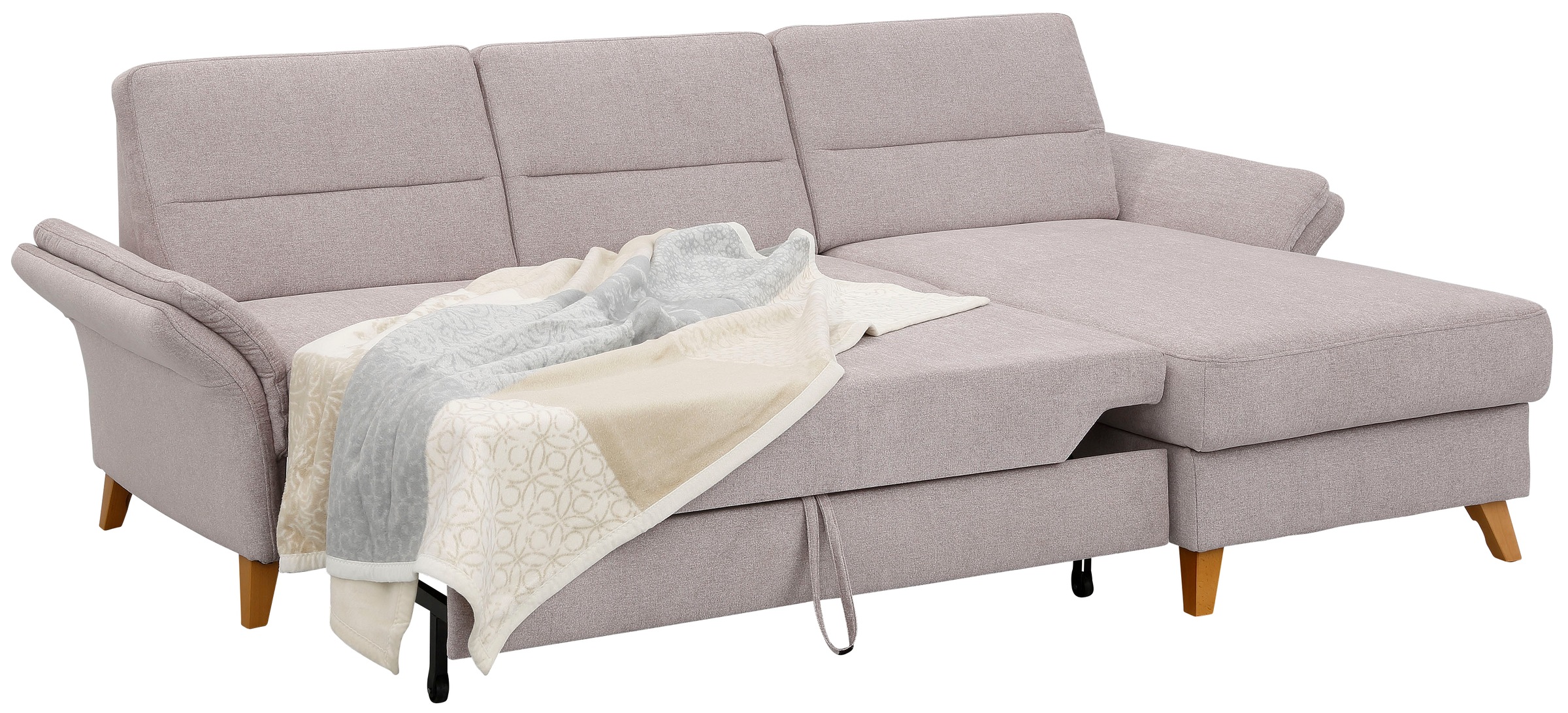 Home affaire Ecksofa »Westerland L-Form«, Federkern-Polsterung, wahlweise mit Bettfunktion, Bettkasten