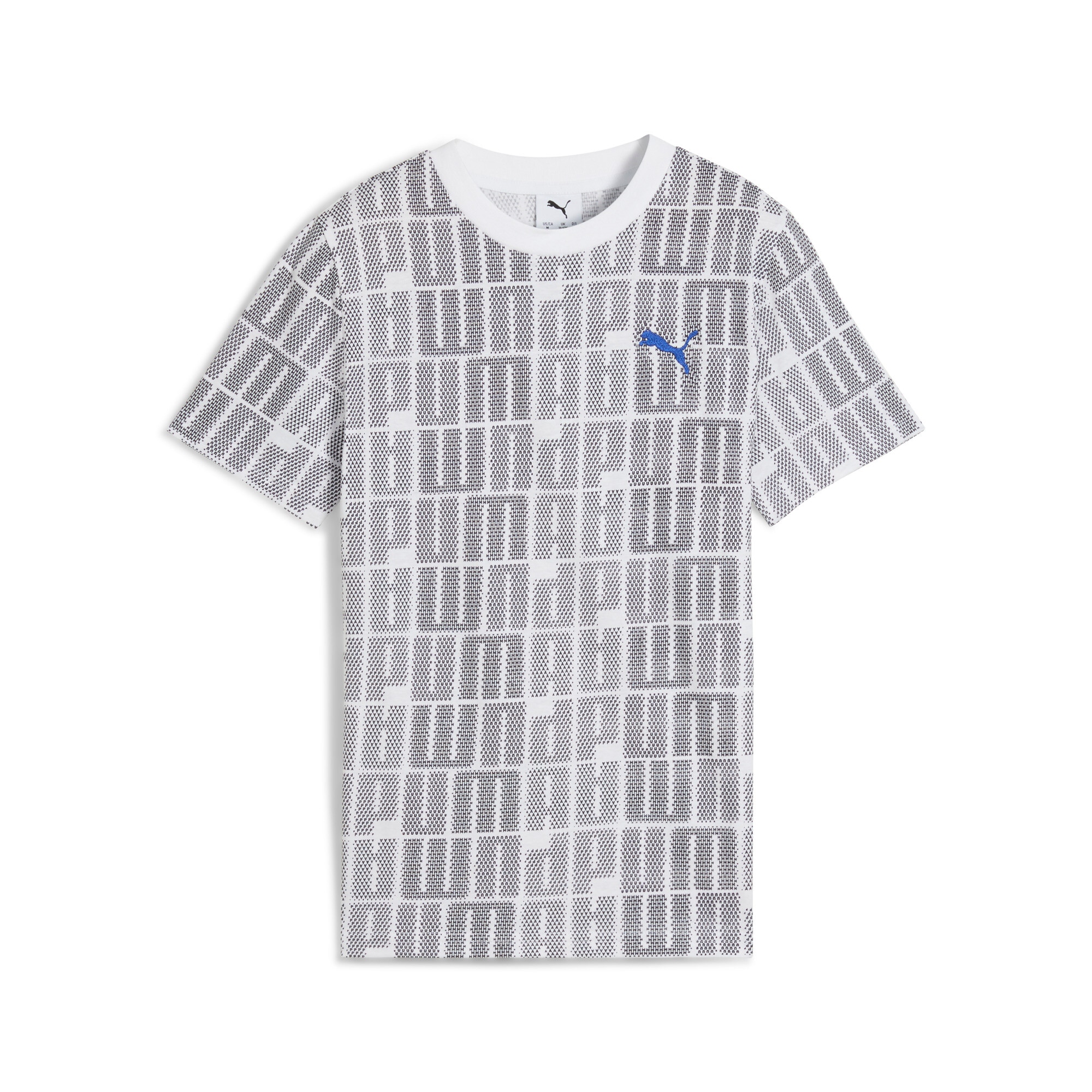Image of PUMA T-Shirt "ESS LOGO LAB AOP TEE B" Regular Fit, Rundhalsausschnitt, Kurzarmdesign, für Jugendliche