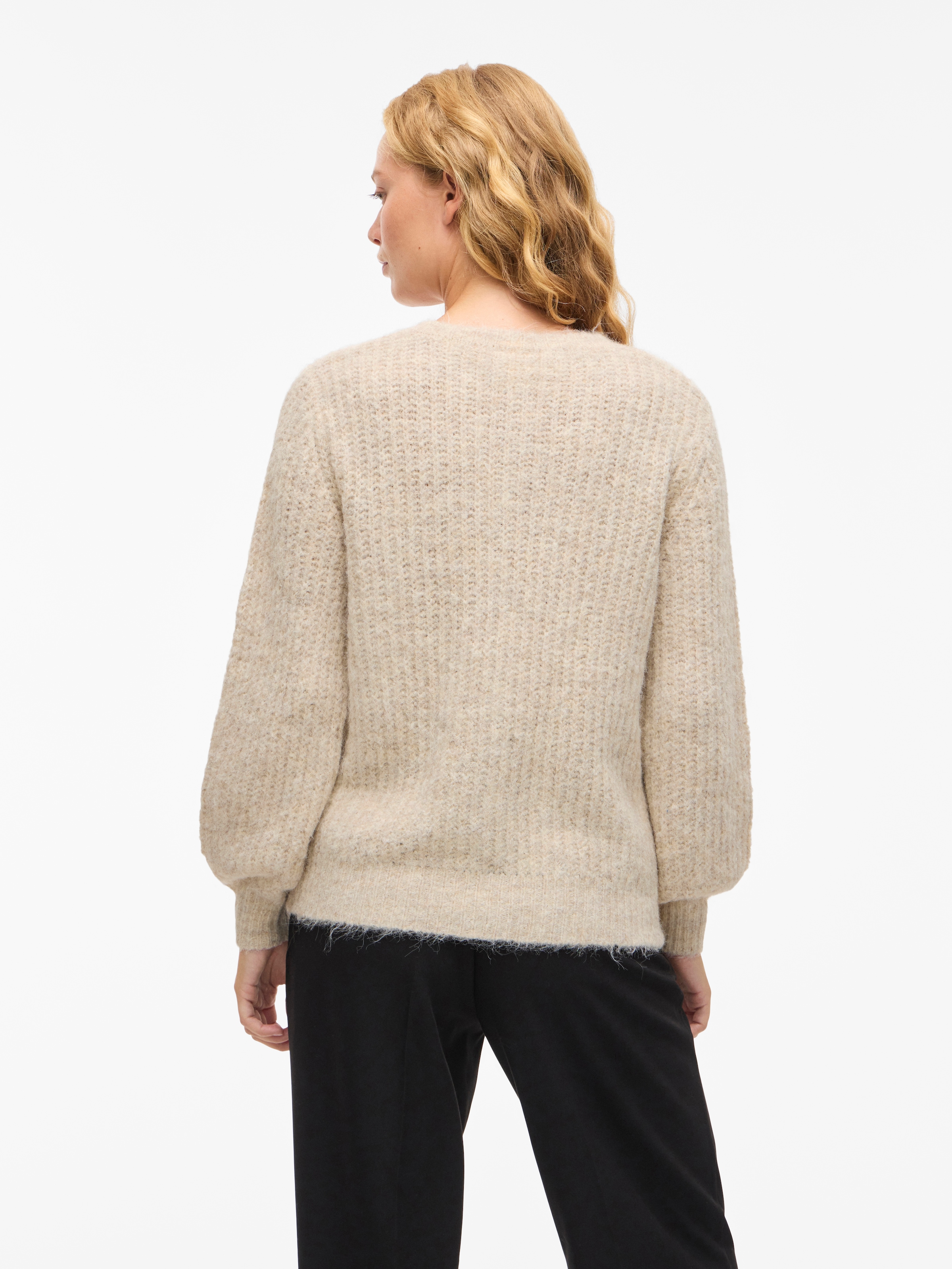 Vila Veste en tricot »VILAMPE O-NECK L/S KNIT CARDIGAN-NOOS« mélange de matériaux, coupe régulière
