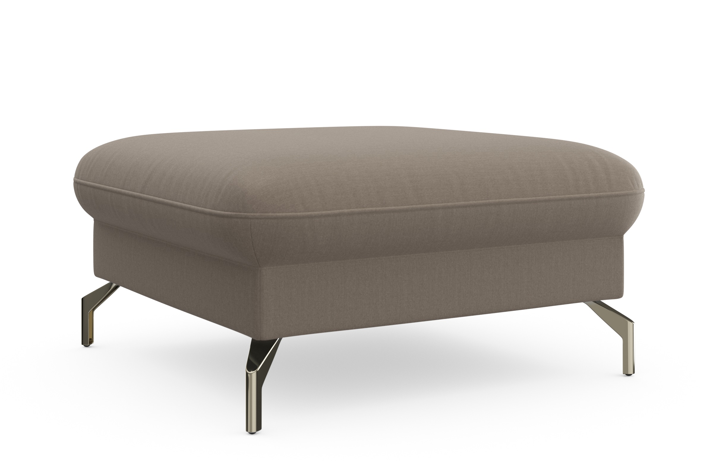 sit&more Hocker »Fashion«, inklusive Federkern, mit satinierten Nickelfüssen