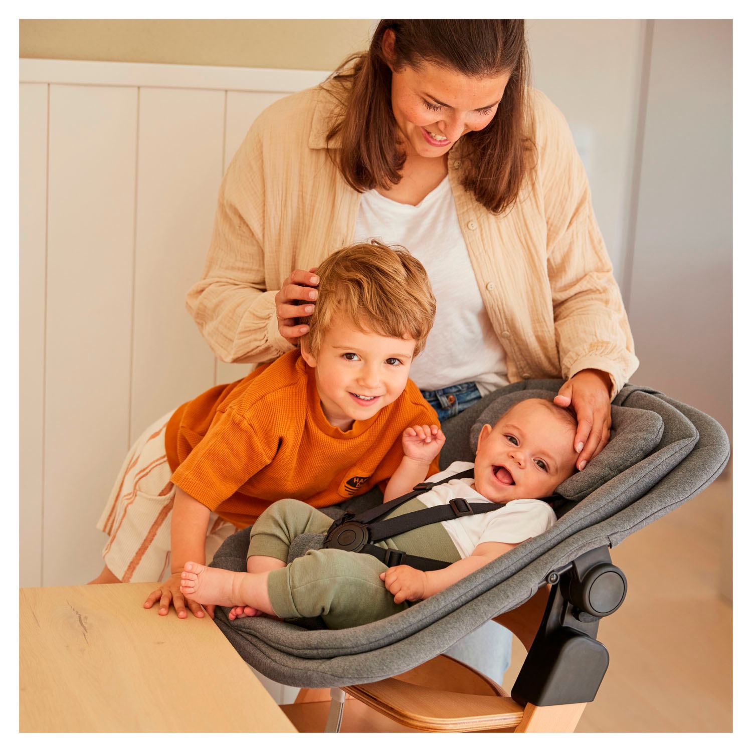 Hauck Babywippe »Highchair Bouncer, Dark Grey Melange« bis 9 kg für Alpha+, Beta+,  Arketa