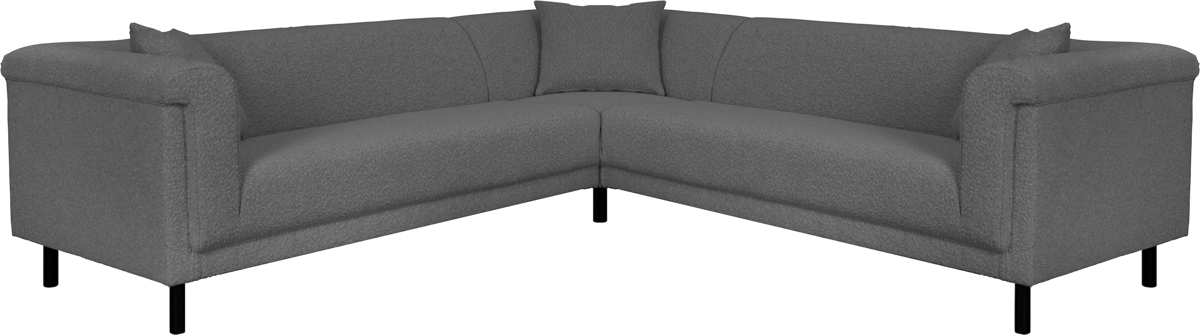 INOSIGN Ecksofa »AGNIA L-Form  B/T/H: 244/244/71 cm«, incl. Zierkissen, gleichschenklig, auch in Cord