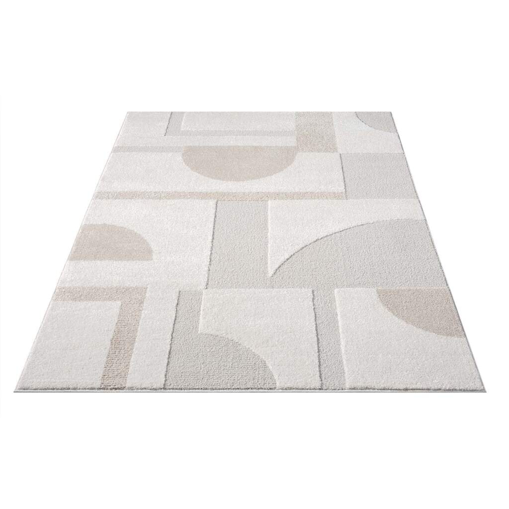 Carpet City Teppich »LOUNGE 9992« rechteckig 15 mm Höhe Kurzflor-Teppich Modern, Hoch-Tief-Struktur, Wohnzimmer, Schlafzimmer