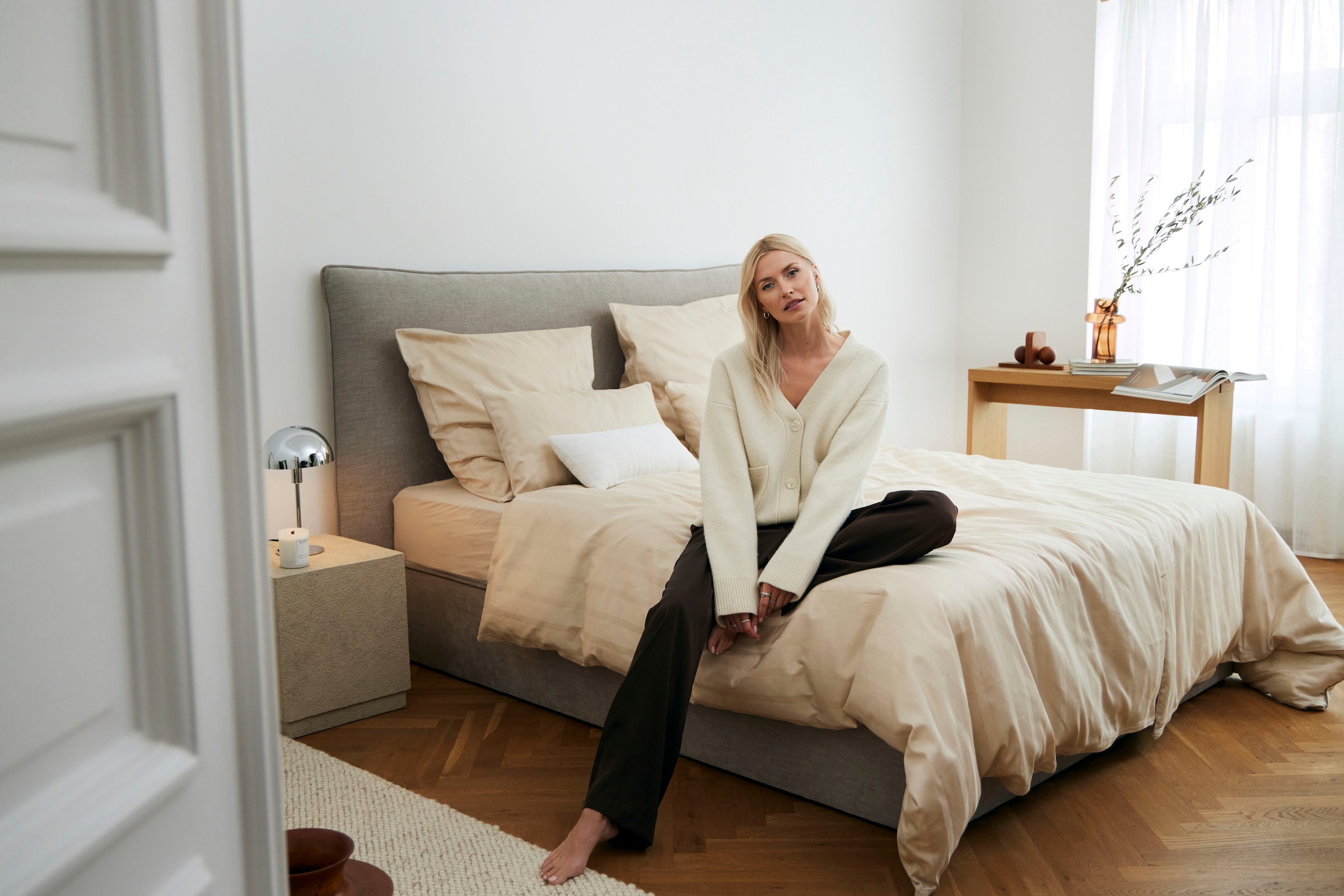 LeGer Home by Lena Gercke Bettwäsche »Leonore«, Mako-Satin Streifen aus 100% Baumwolle, Grösse ab 135x200 cm