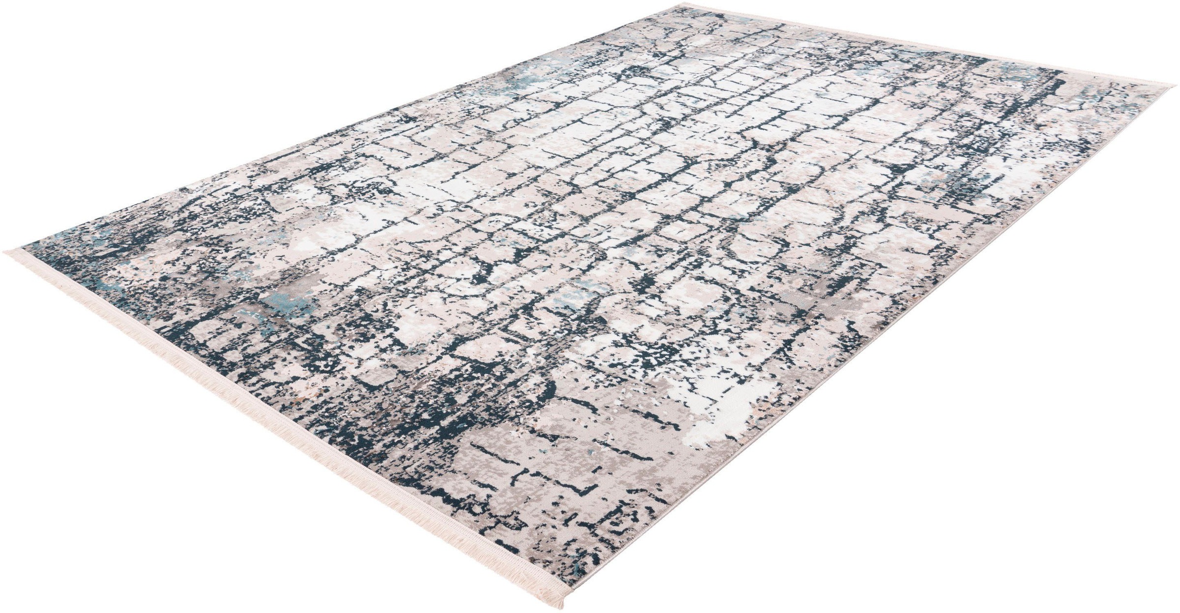 Image of calo-deluxe Teppich »Miran 135«, rechteckig, 12 mm Höhe, Vintage Design, mit Fransen, Wohnzimmer bei Ackermann Versand Schweiz