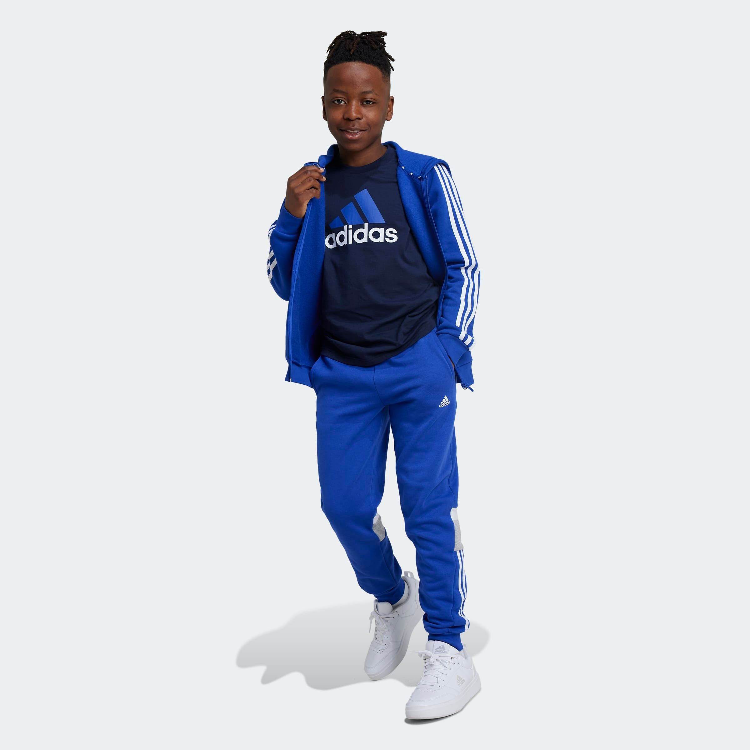 adidas Sportswear Kapuzensweatshirt »ESSENTIALS 3STREIFEN FLEECE KAPUZENJACKE«
