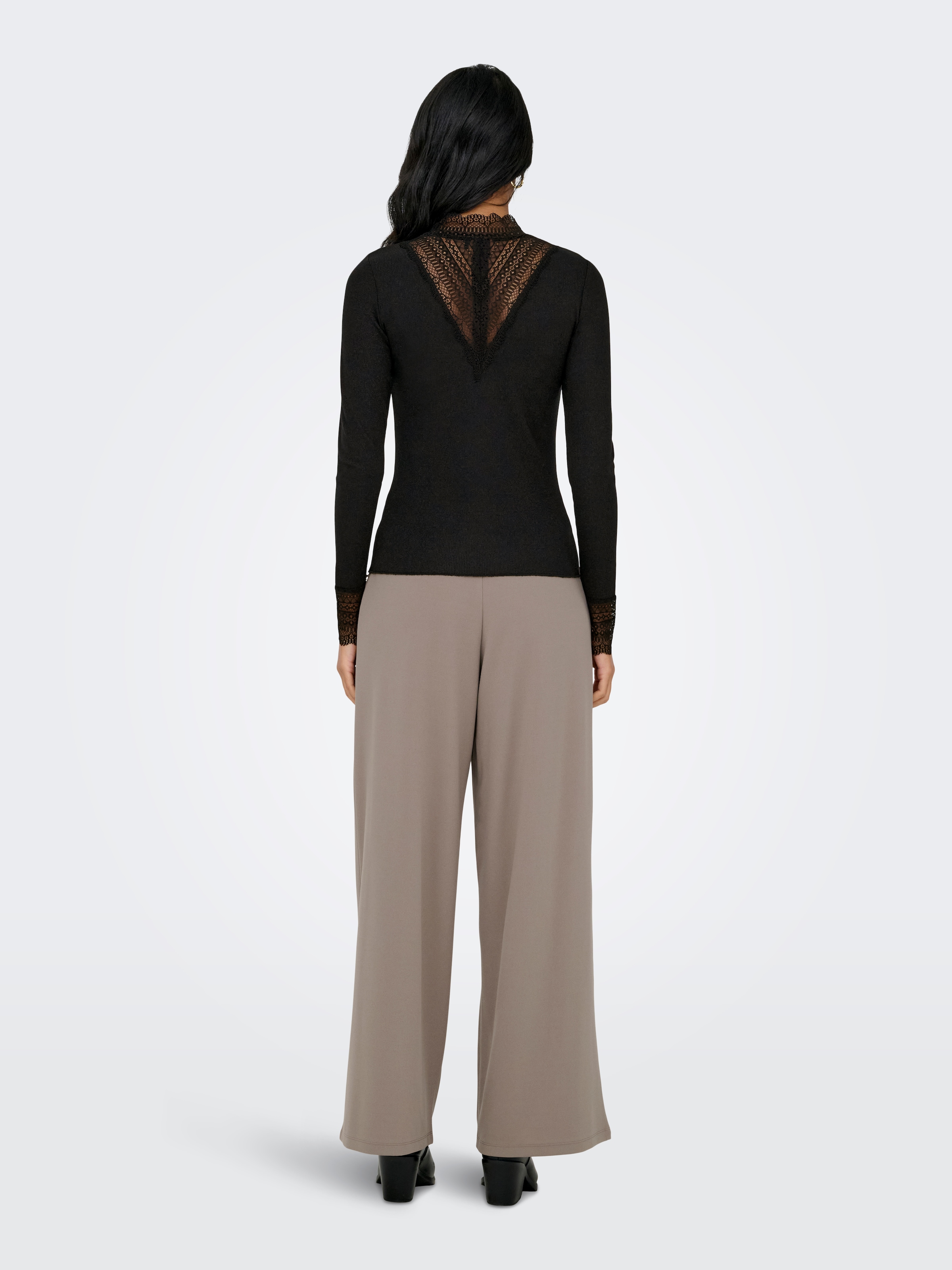 ONLY Langarmshirt »ONLTILDE GLITTER L/S HIGHNECK TOP JRS« Polyester, regular fit