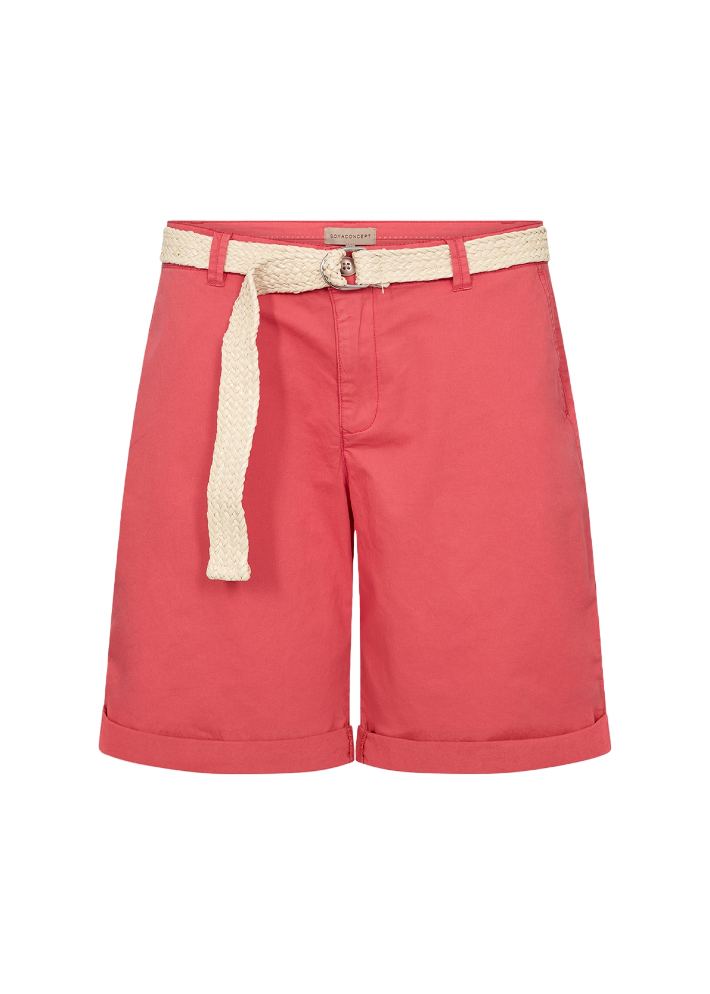 Image of soyaconcept Shorts "SC-ROVENA 1-B" Baumwolle mit Stretch, mit Flechtgürtel